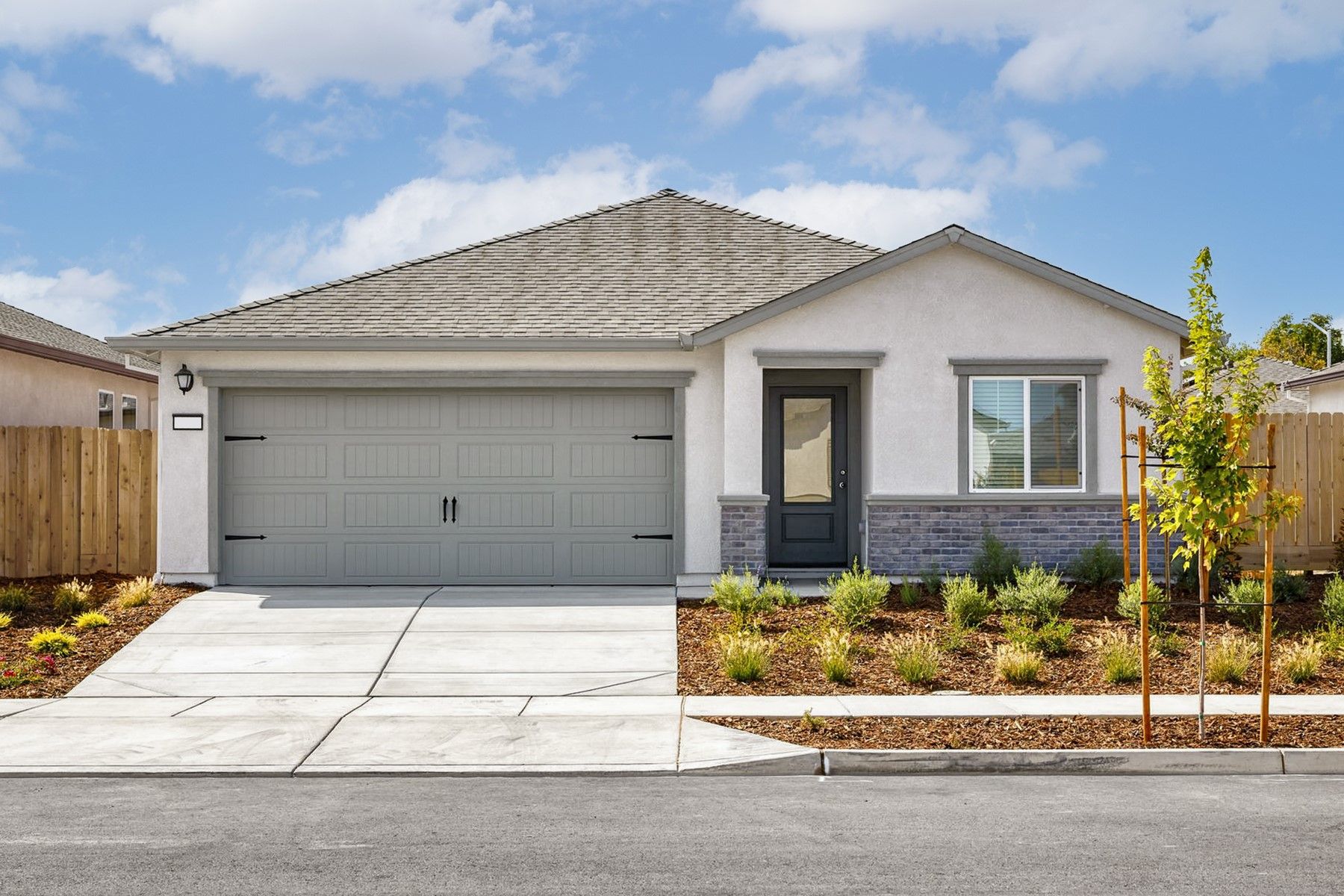 The Avila is a beautiful single story home with stucco.