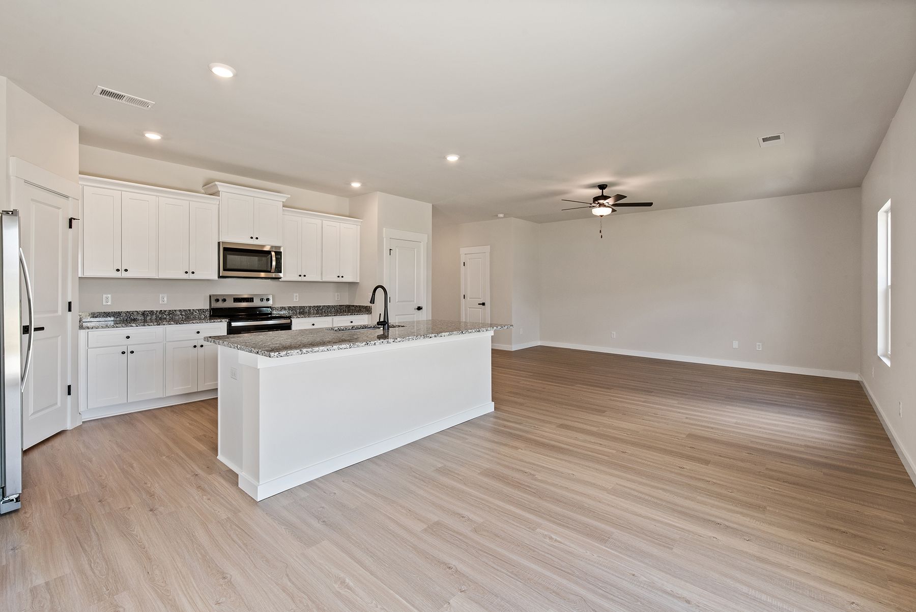 The living area is perfect for hosting!