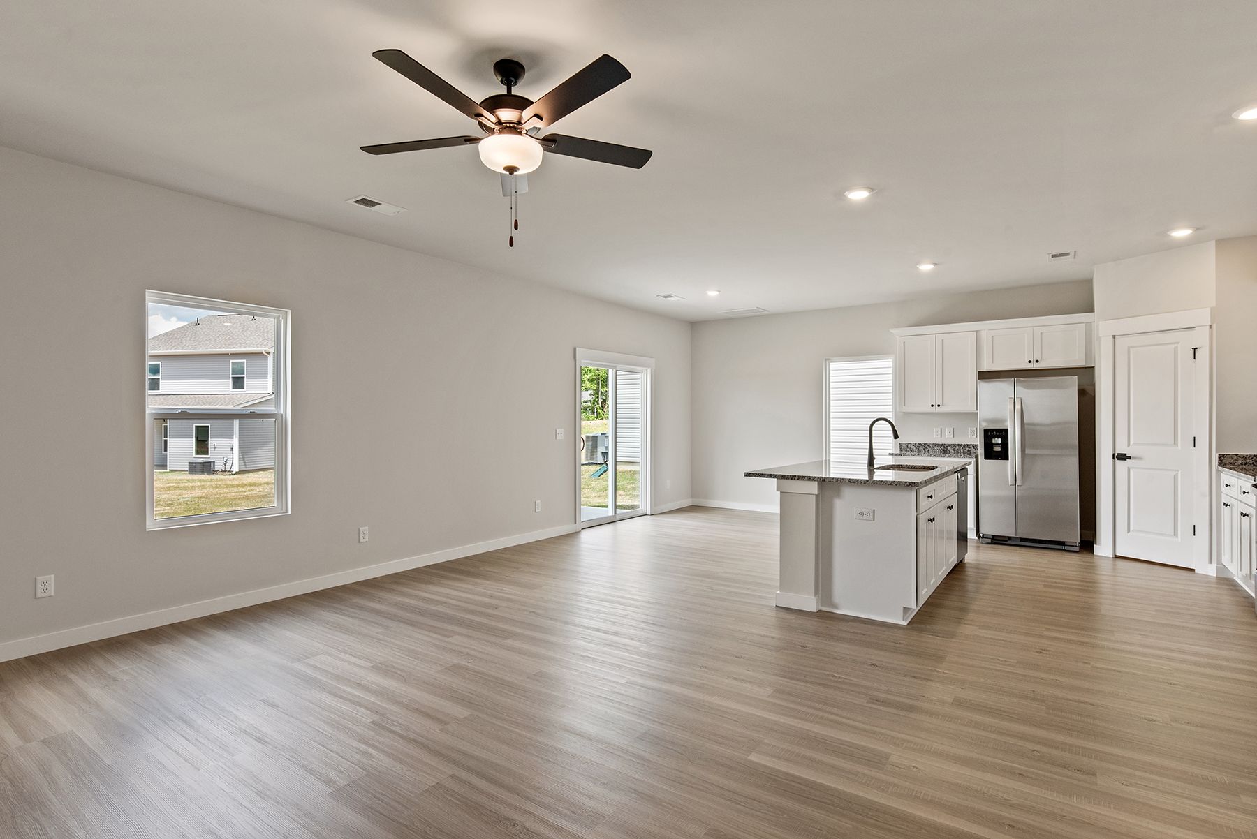 The island is spacious!