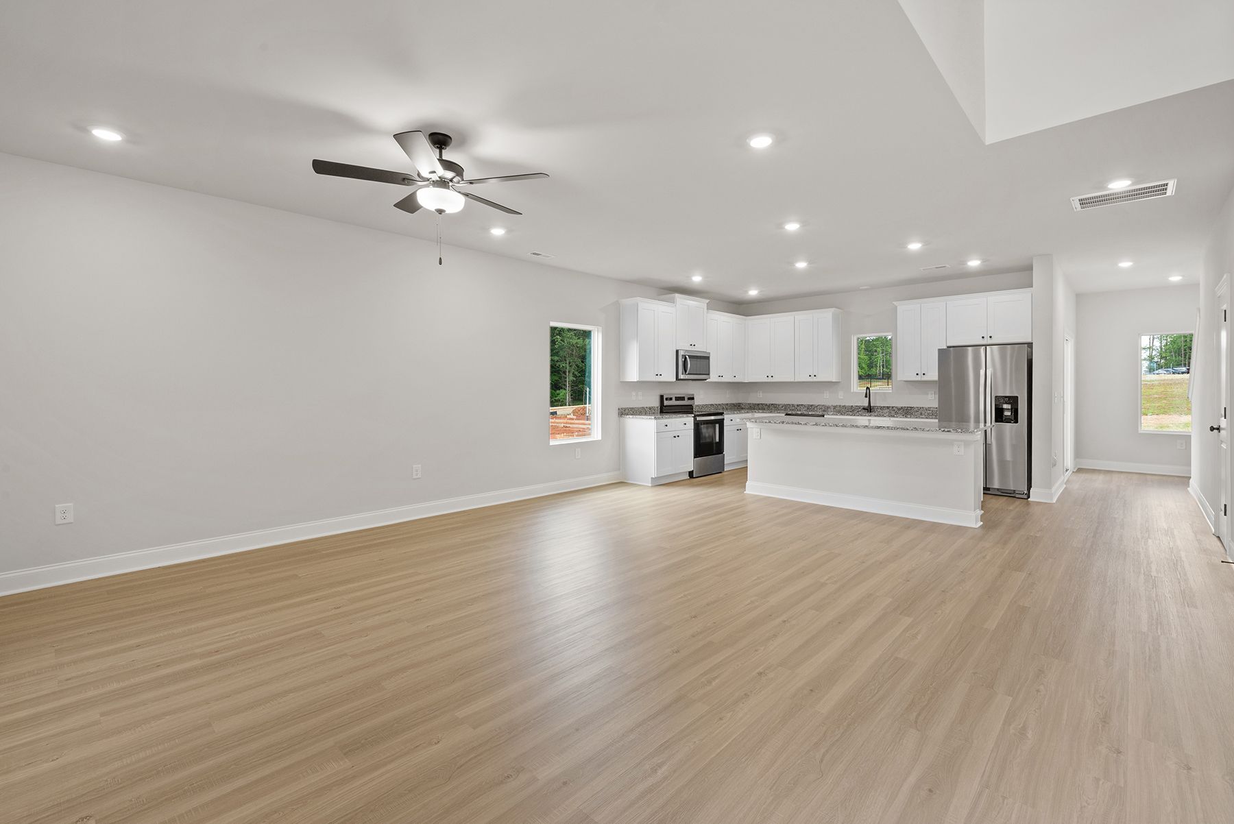 The living area is perfect for hosting!