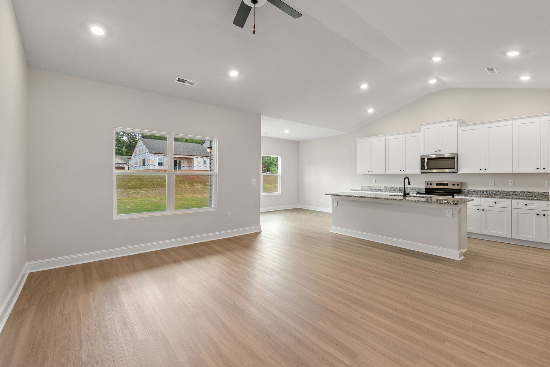 The living area is perfect for hosting!