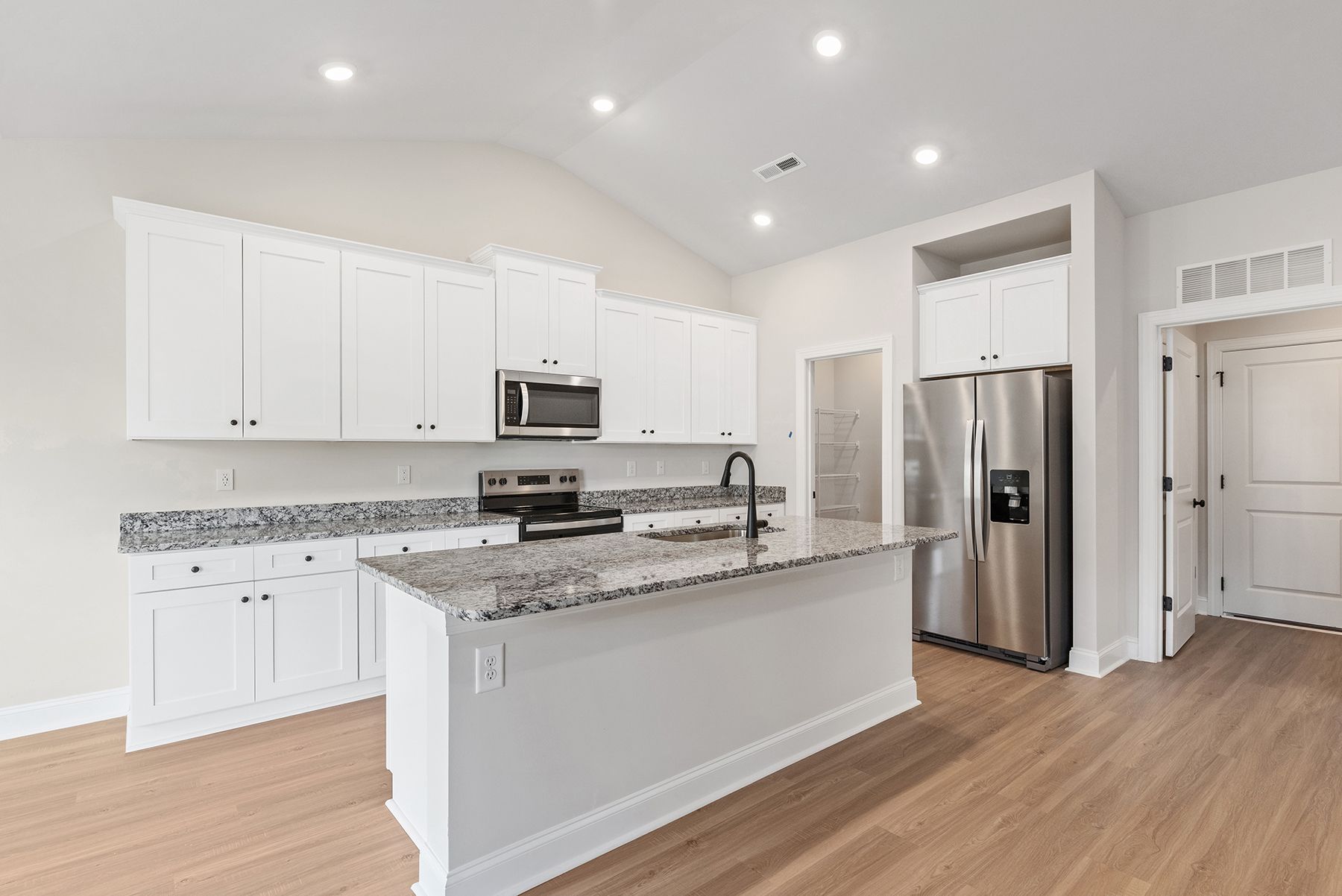 Spacious kitchen island