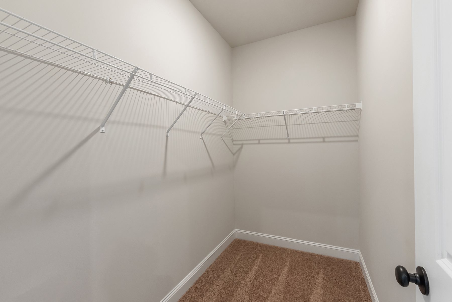 Spacious walk-in closets