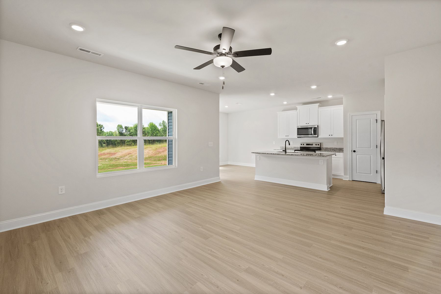 large windows let in natural light