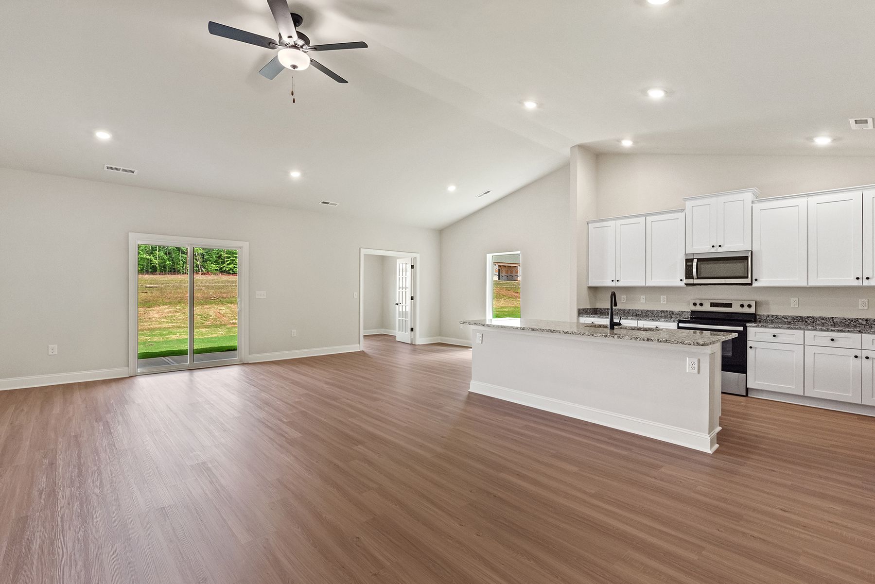 Dining room opens to the kitchen
