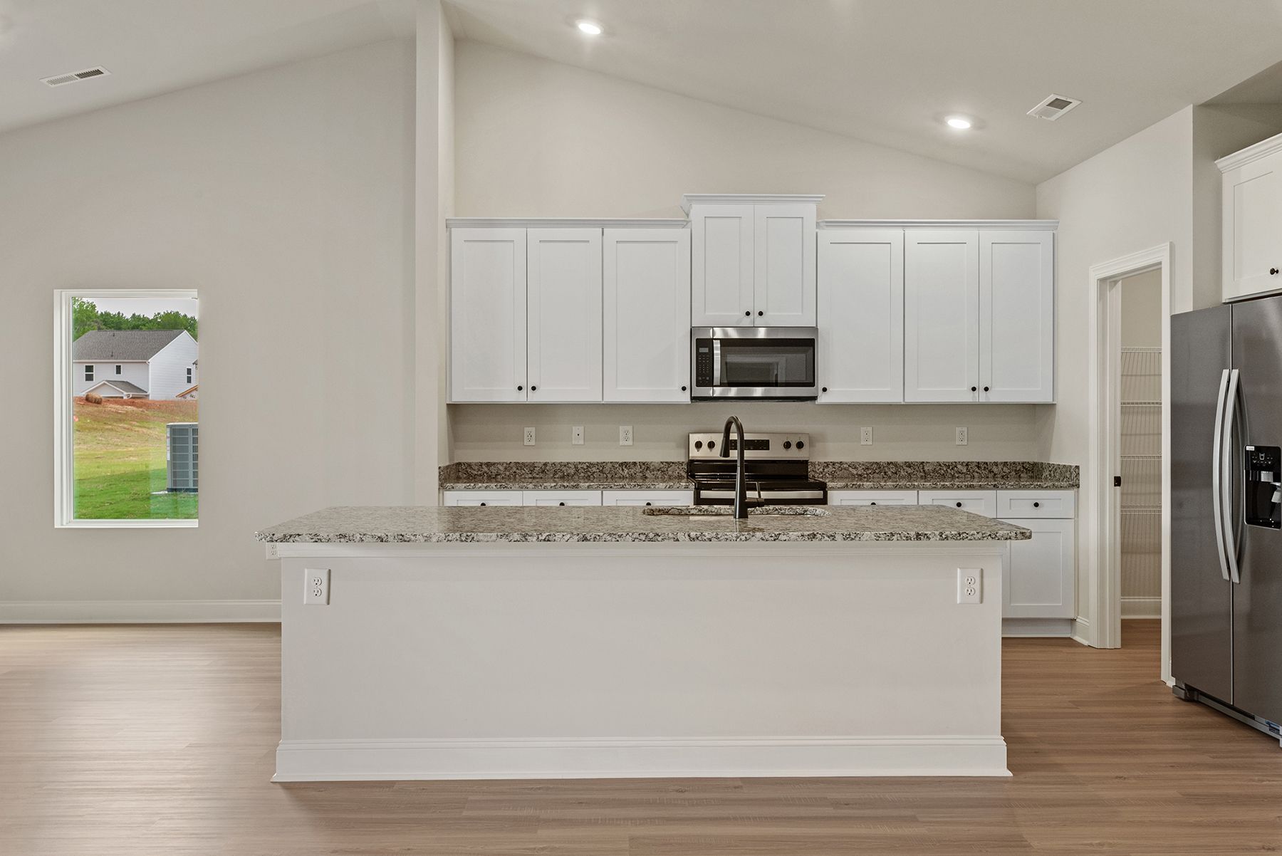 Spacious kitchen island