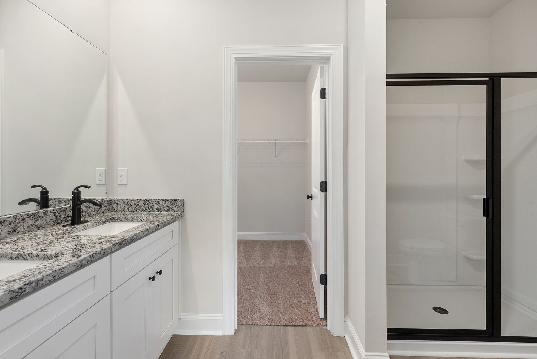 Glass enclosed shower
