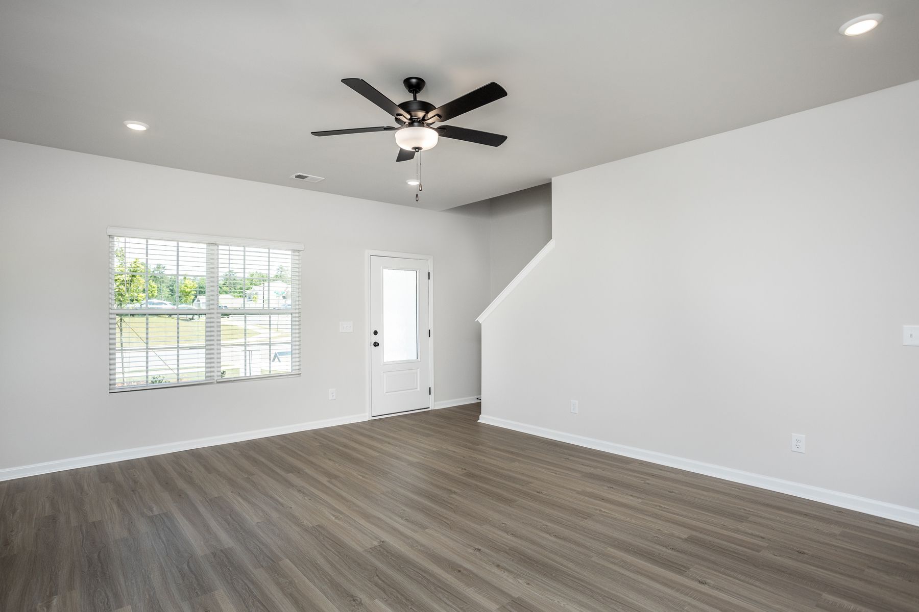 Open-concept floor plan
