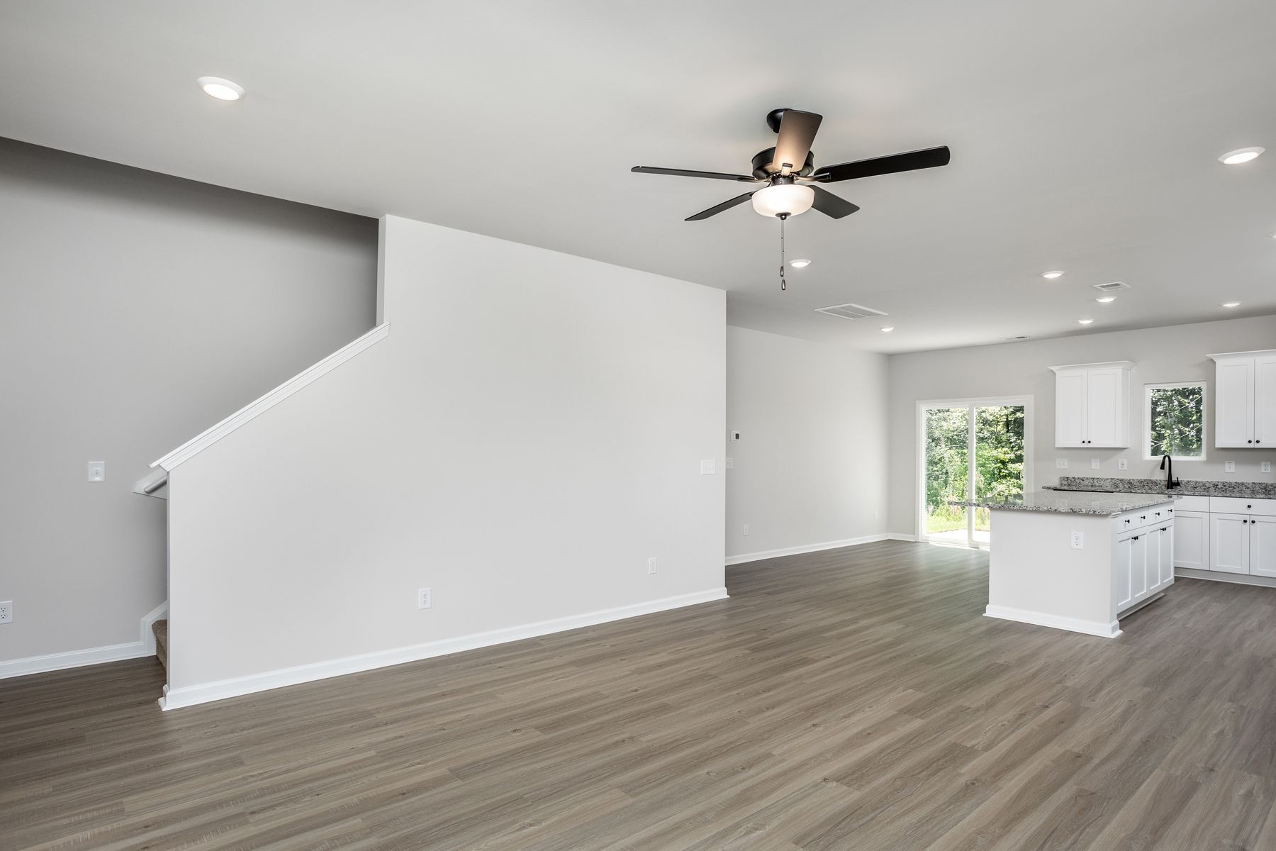 The open and spacious living room