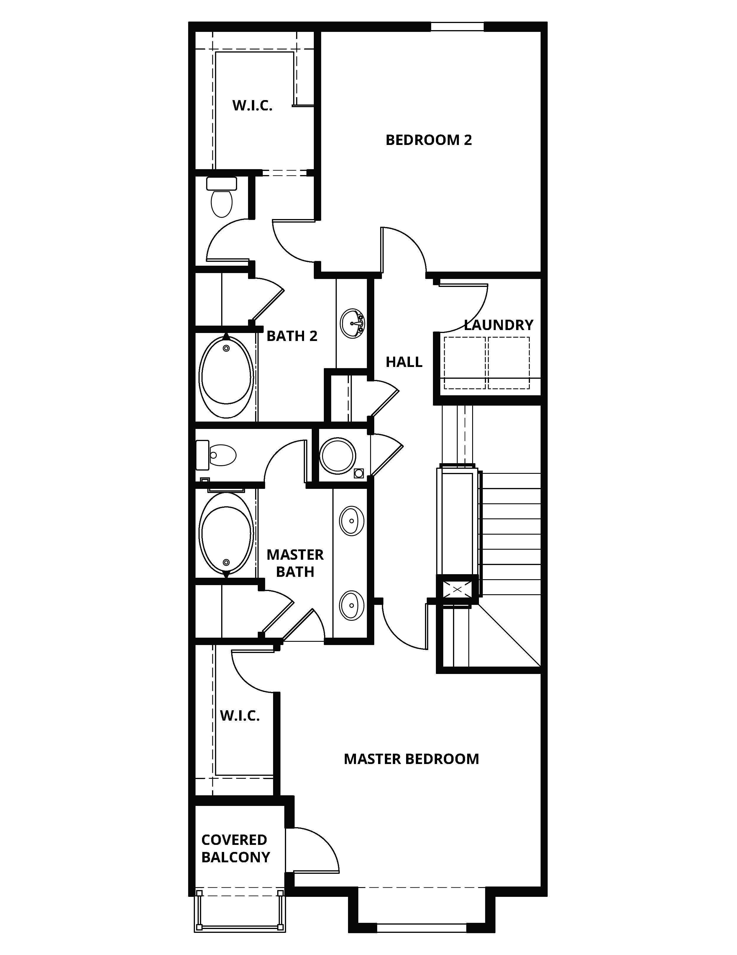 The second floor has the bedrooms.