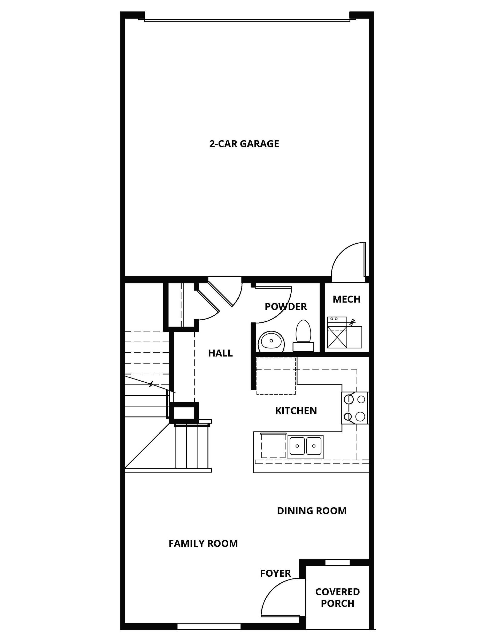 The first floor has the chef ready kitchen and spacious family room.