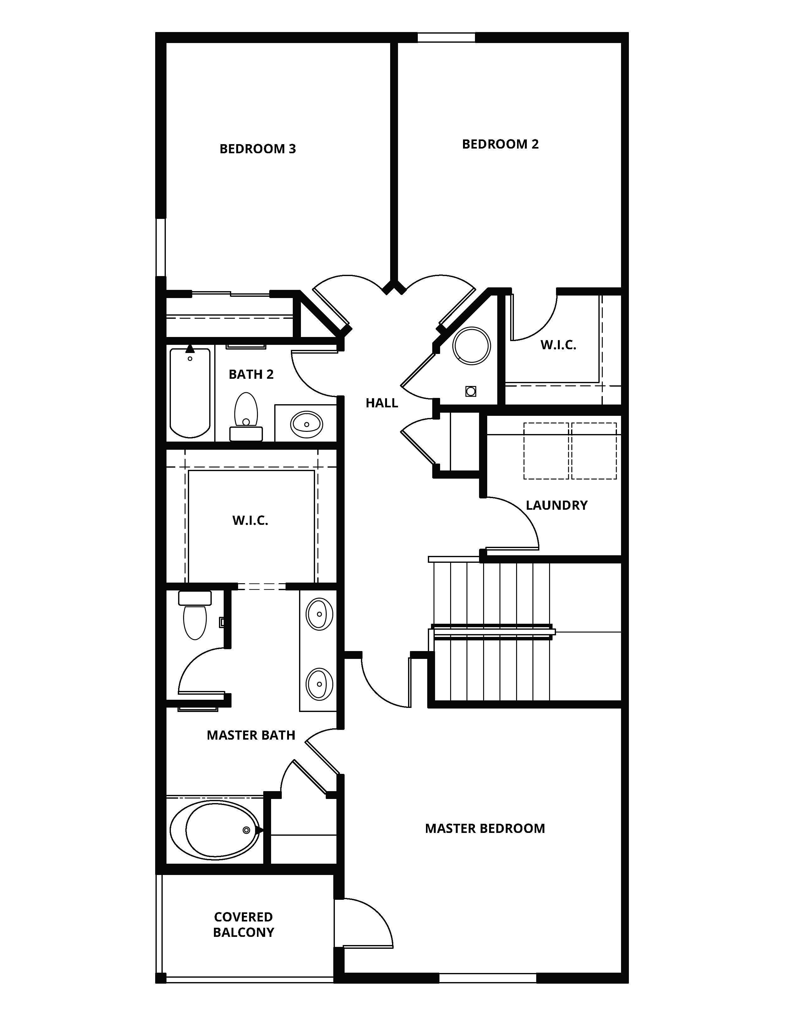 The second floor has the bedrooms.