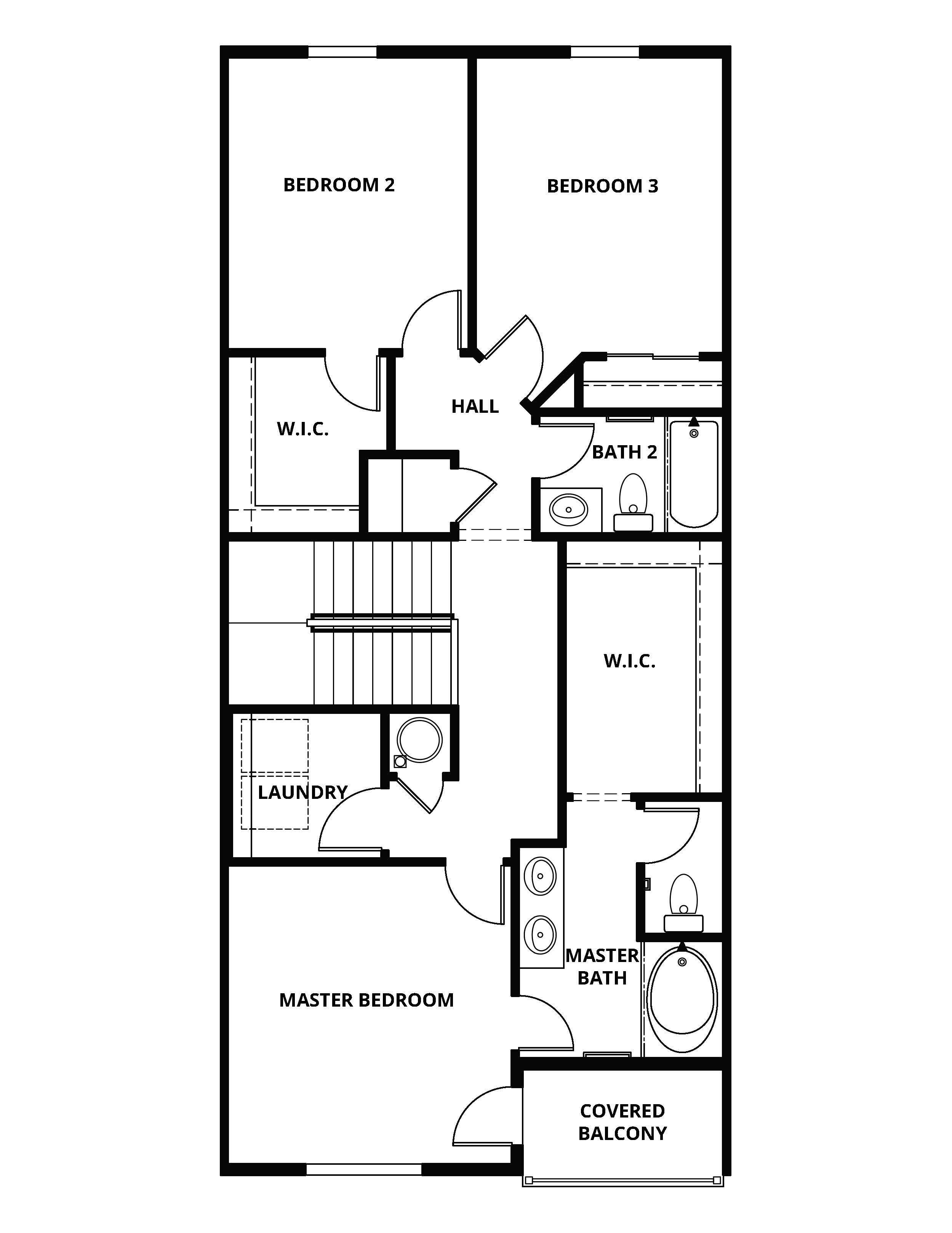 The second floor has all of the bedrooms. 