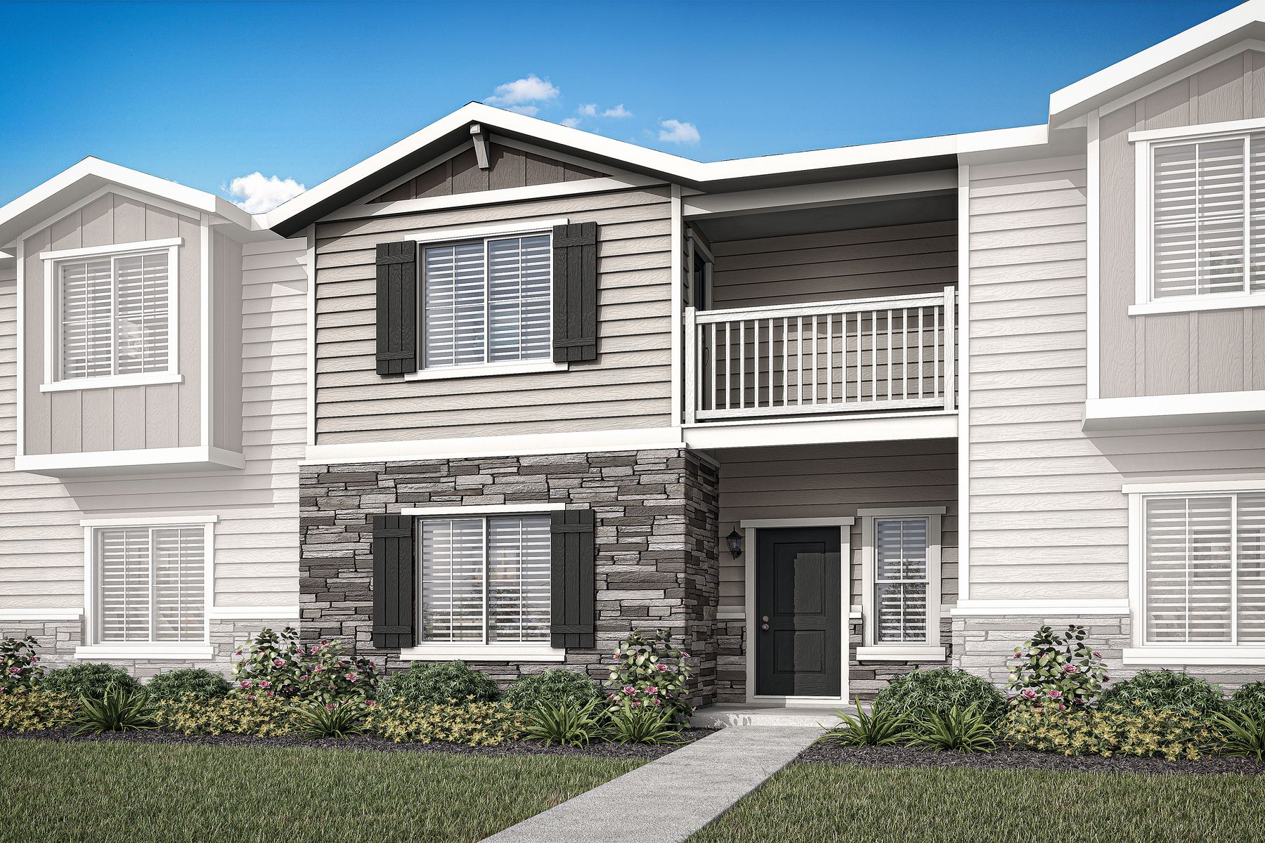 The Vail is a beauitful two story home with siding.