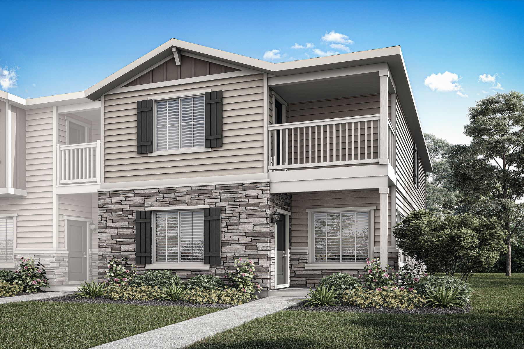 The Winter Park is a beautiful two story townhome plan.