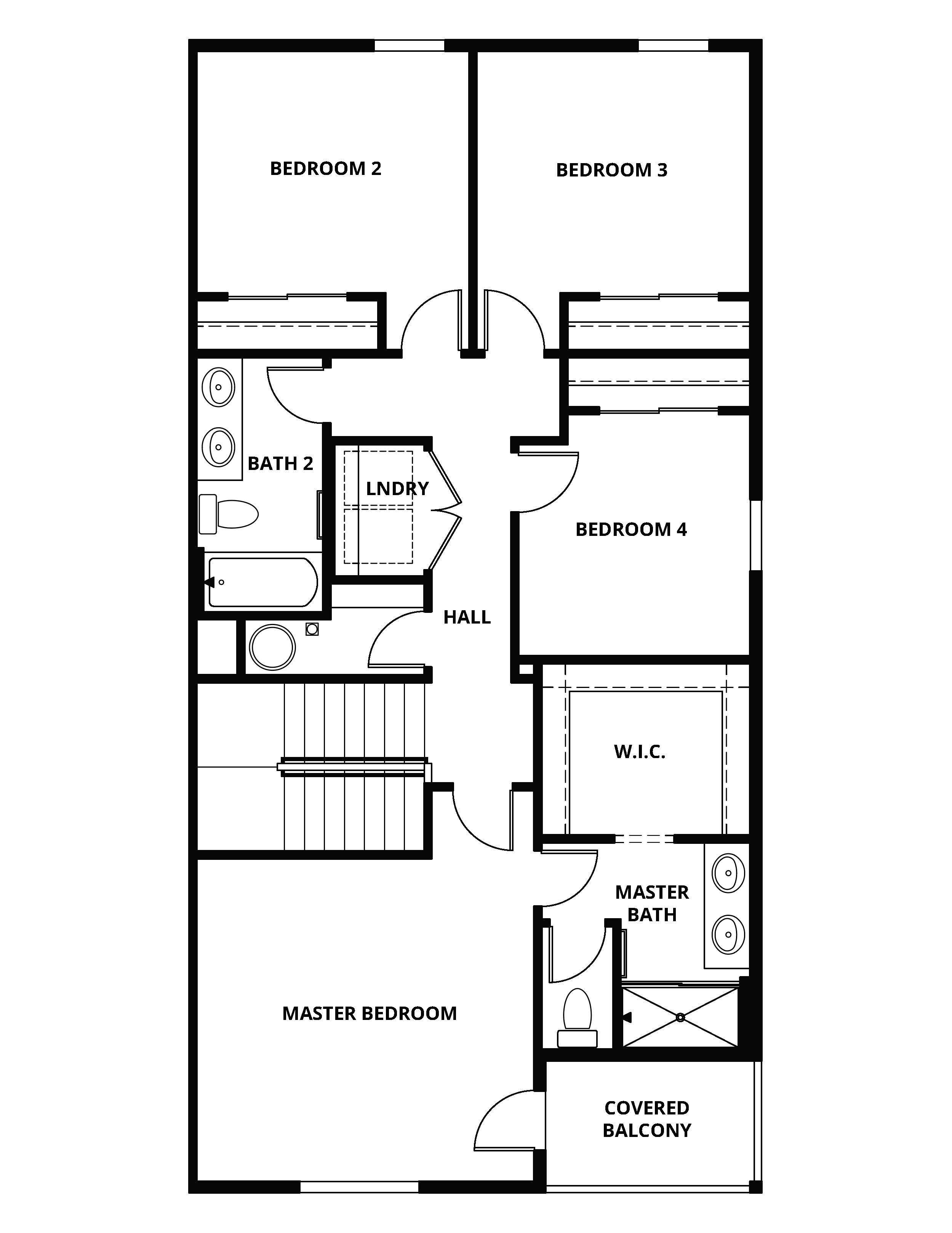 The second floor has the bedrooms and a large laundry room.