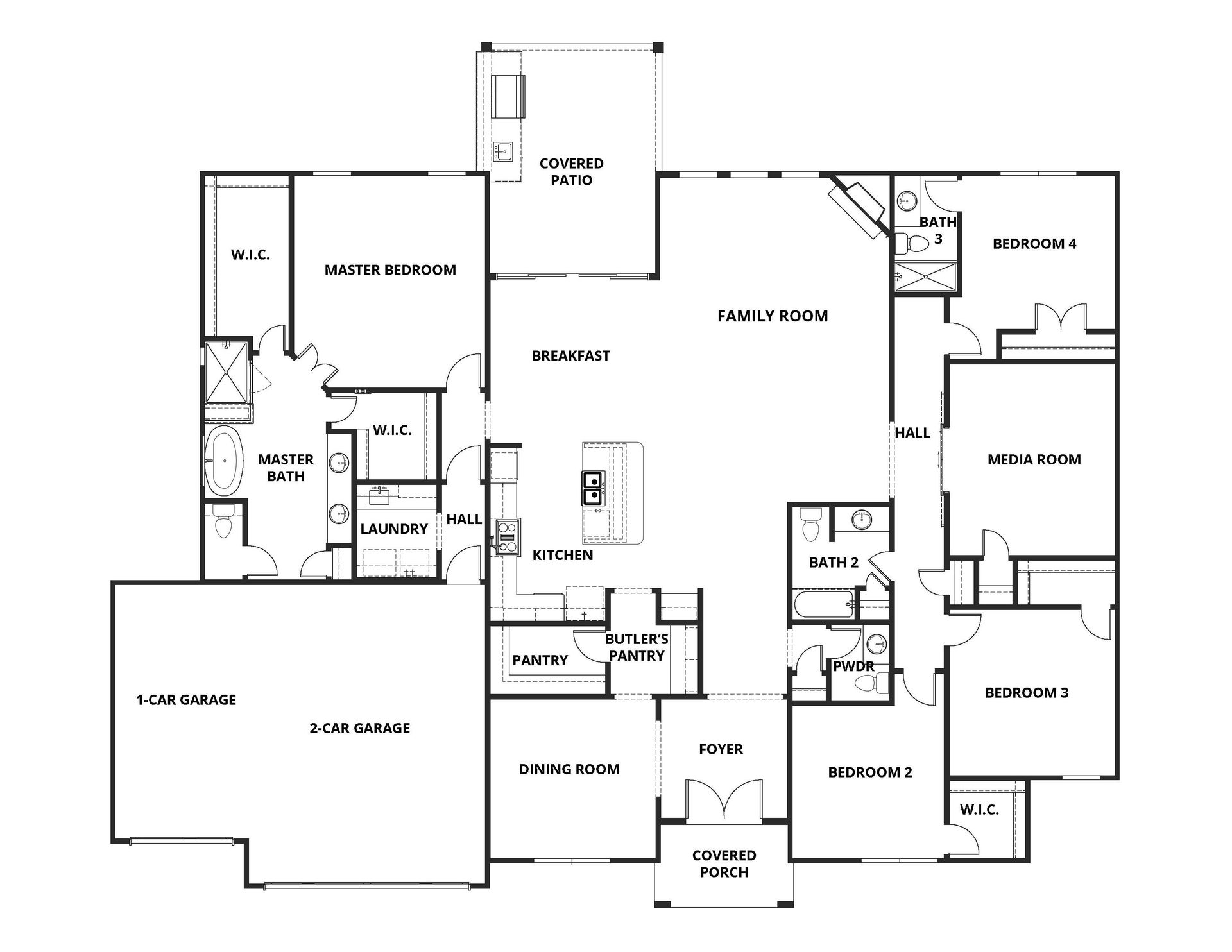 The Aaron also has a floor plan with a front load garage. 