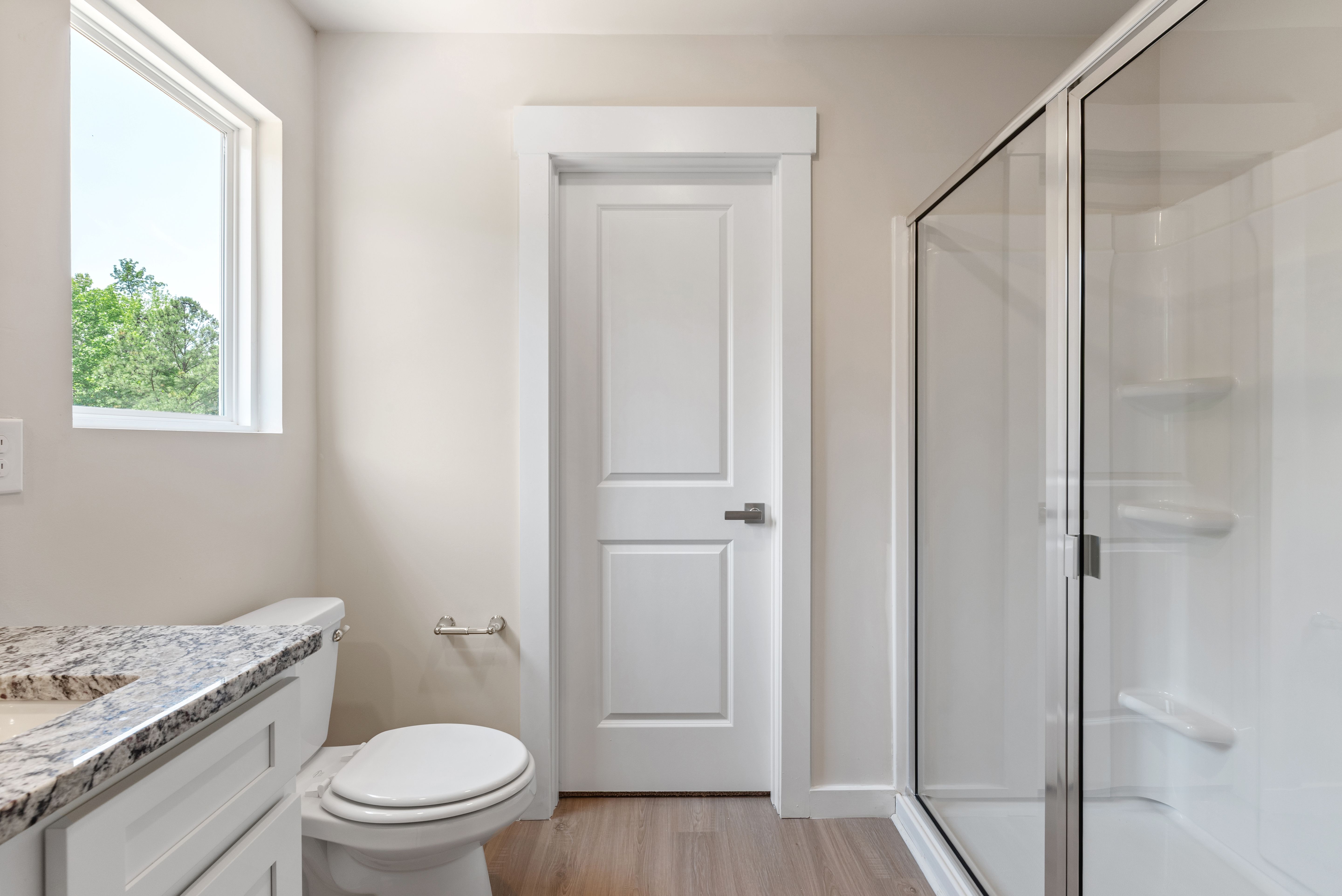 The master bathroom
