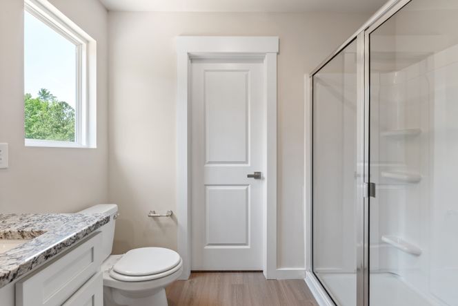 The master bathroom