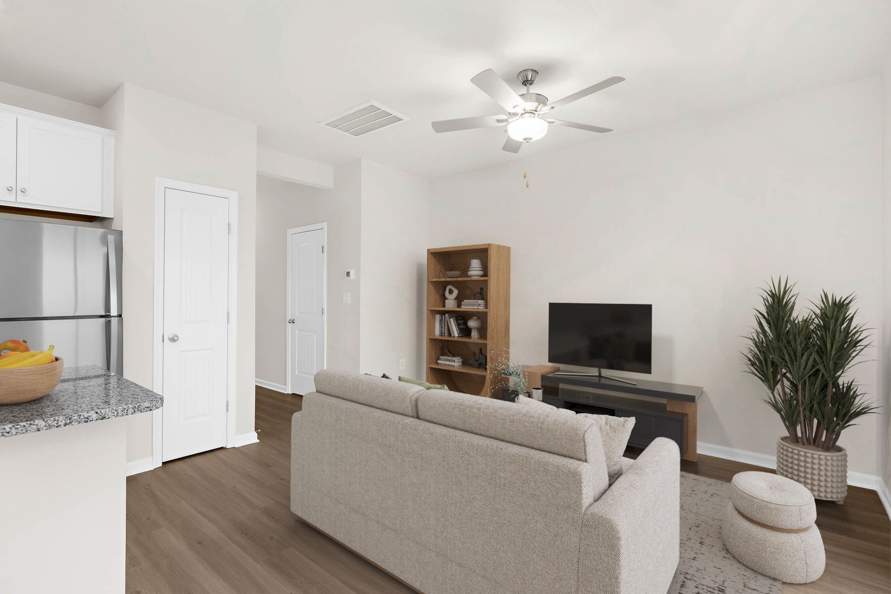 Virtually staged living area of the Canton