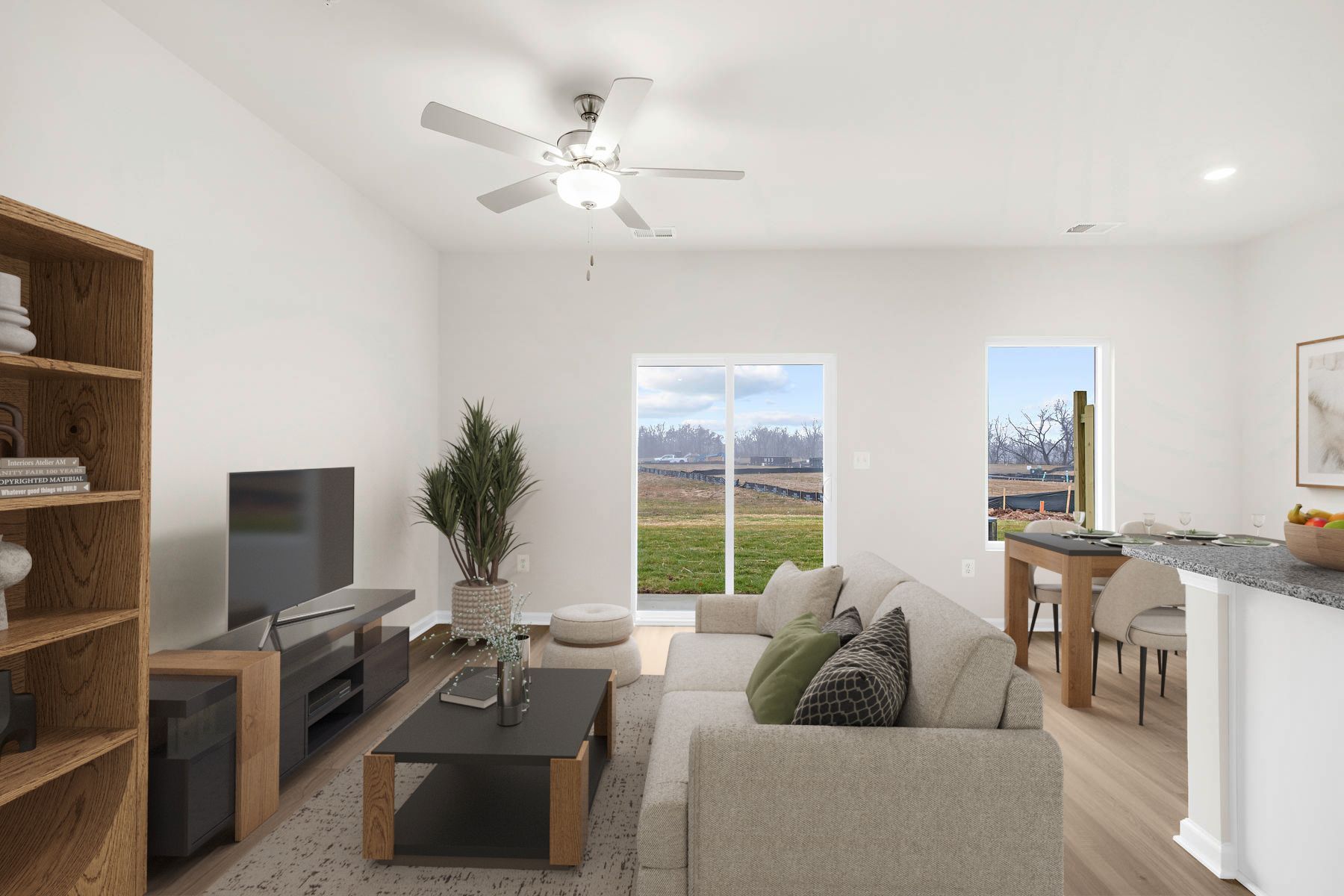 Virtually staged living area of the Canton