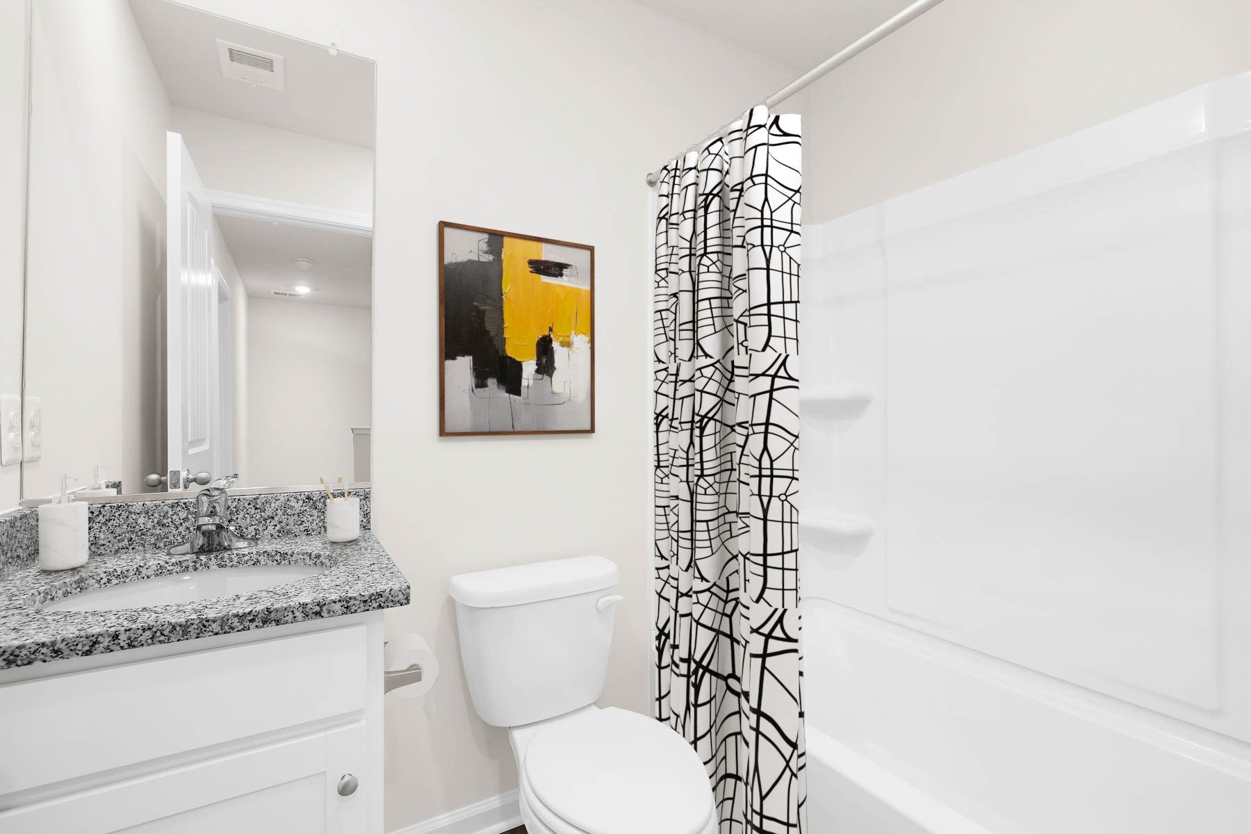 Virtually staged bathroom of the Canton