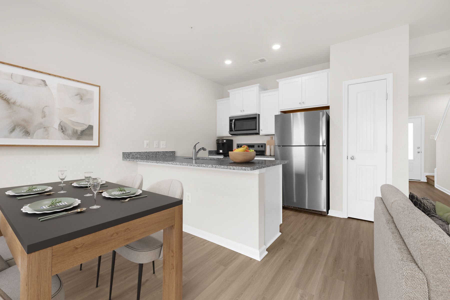 Virtually staged living area of the Canton