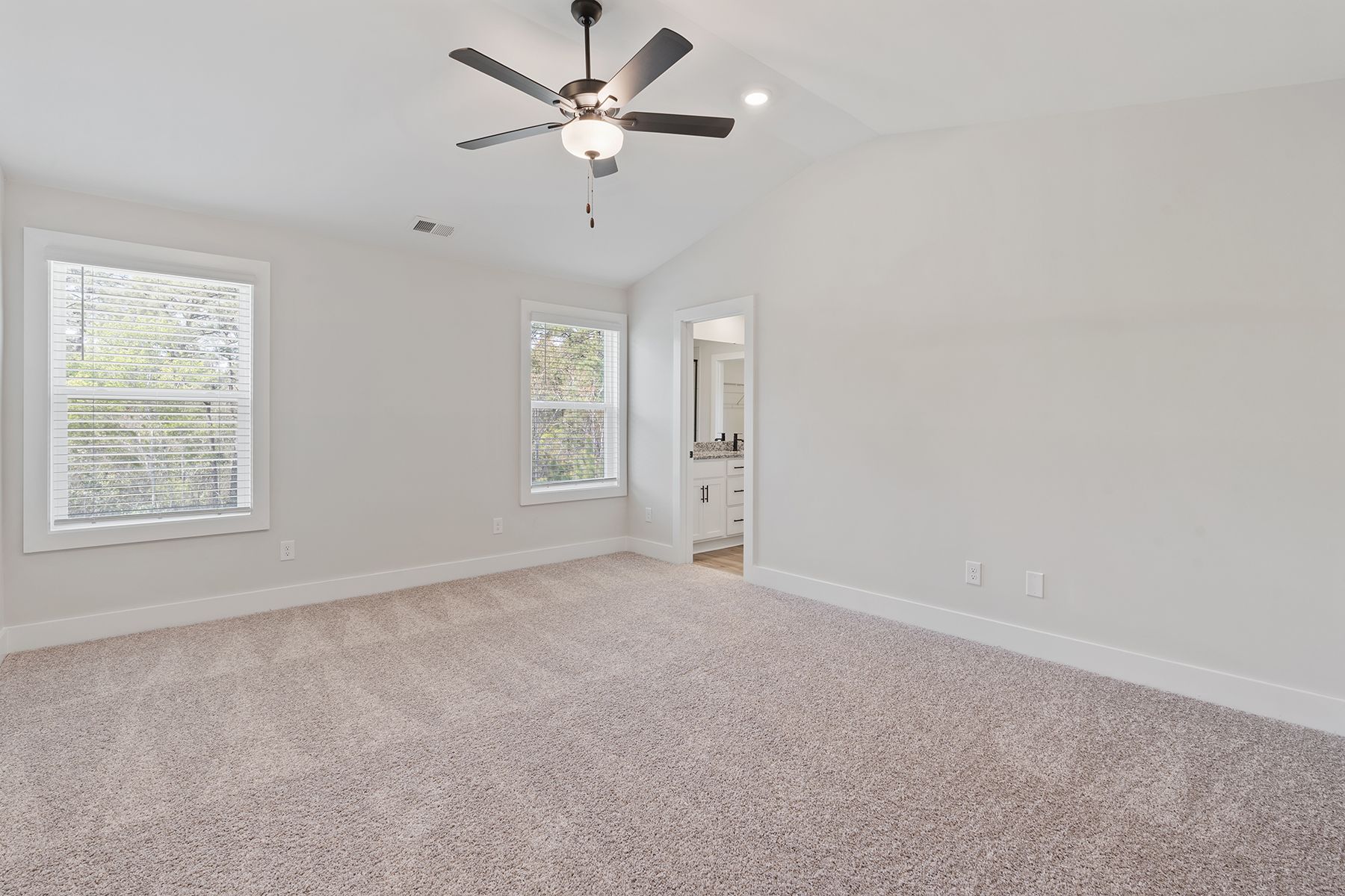The master bedroom has lots of space