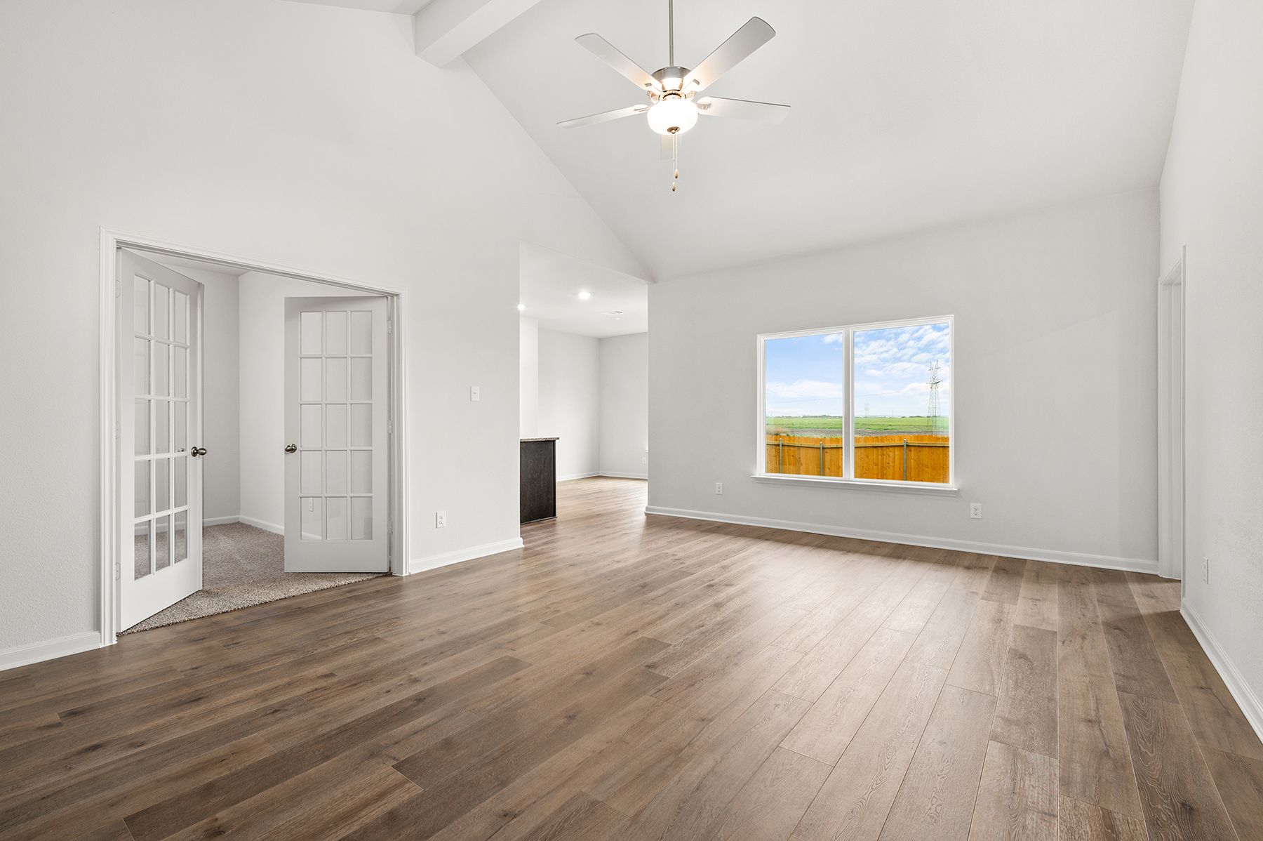 The Sabine has an open concept layout.