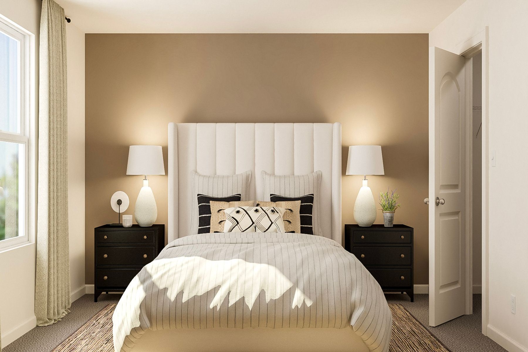 The master suite is a relaxing retreat.