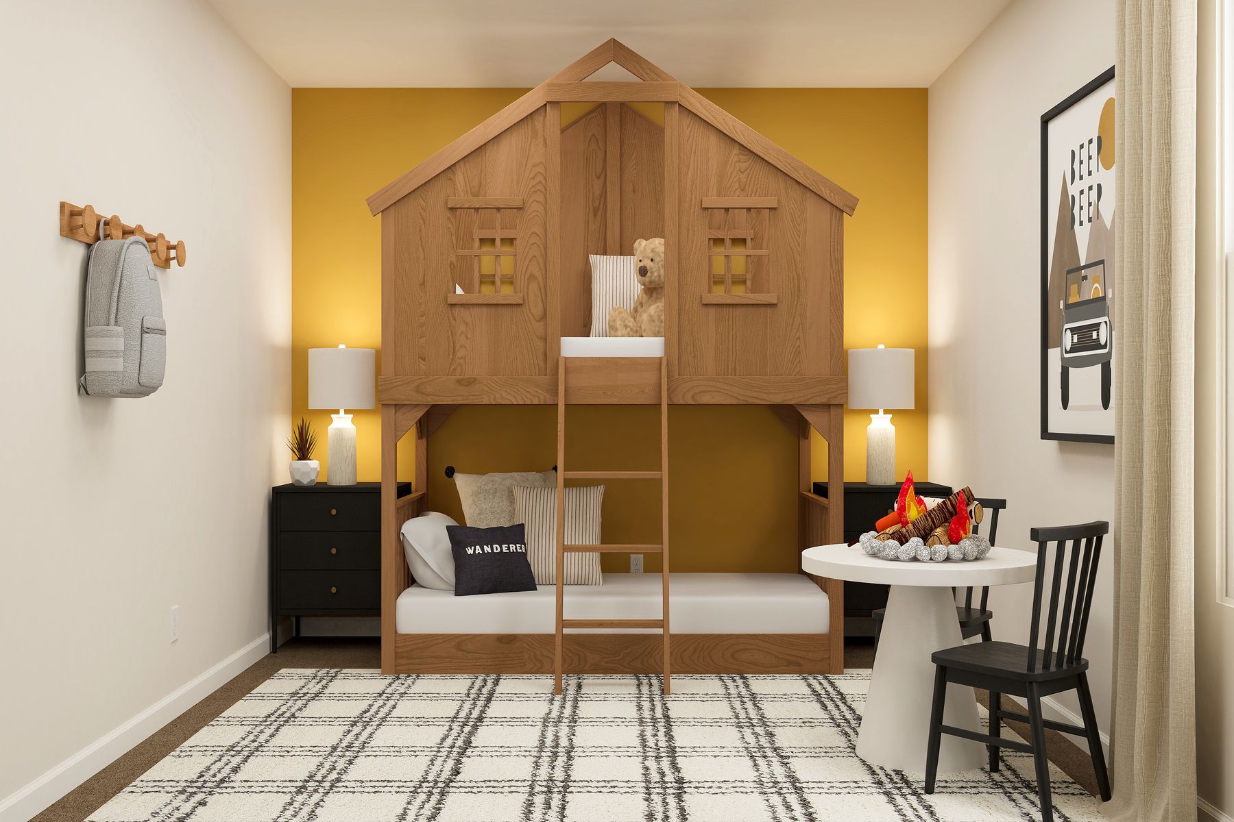 The secondary bedrooms are a great space for children's bedrooms.