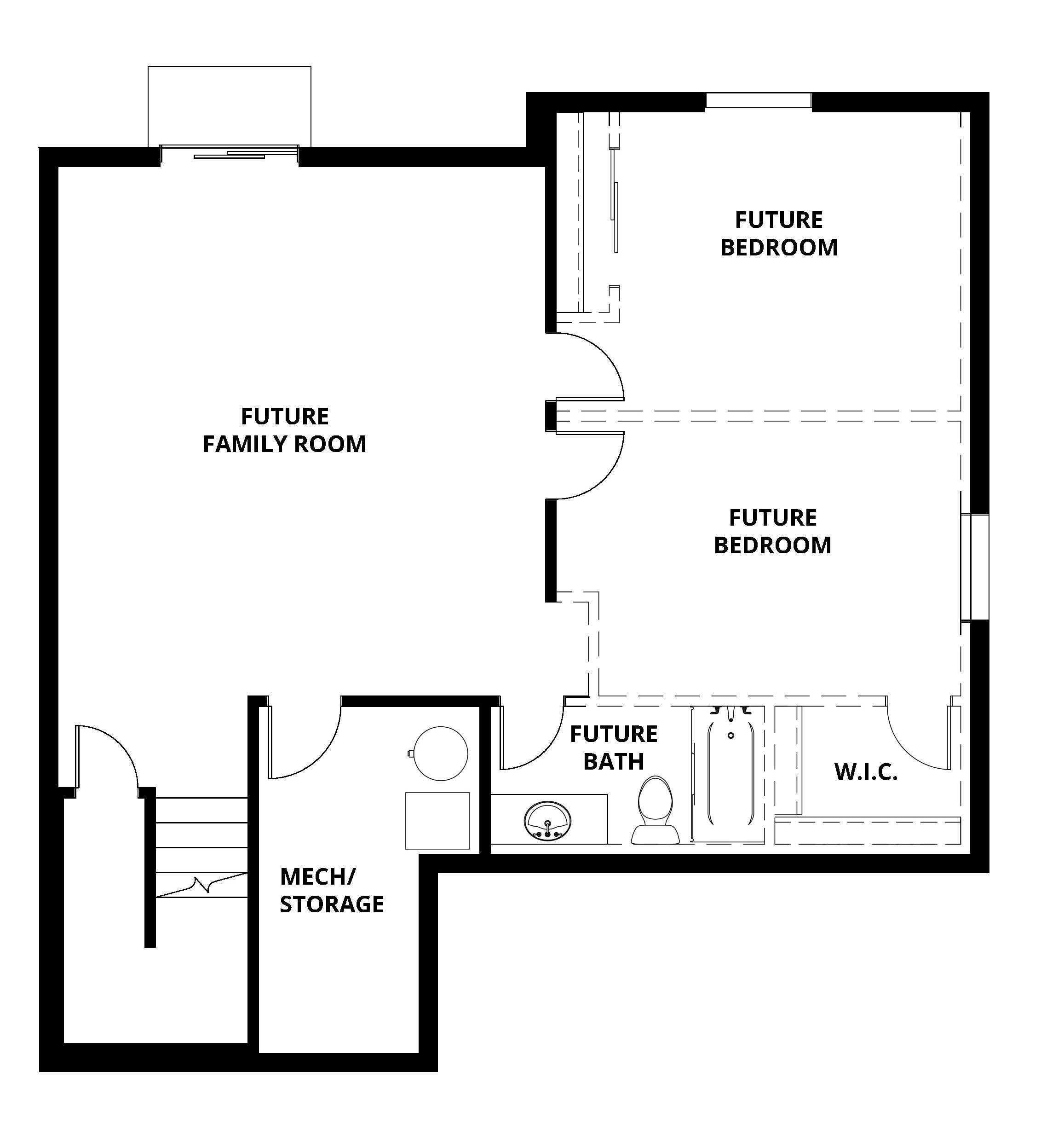 The Hilgard has unfinished basements on select lots.