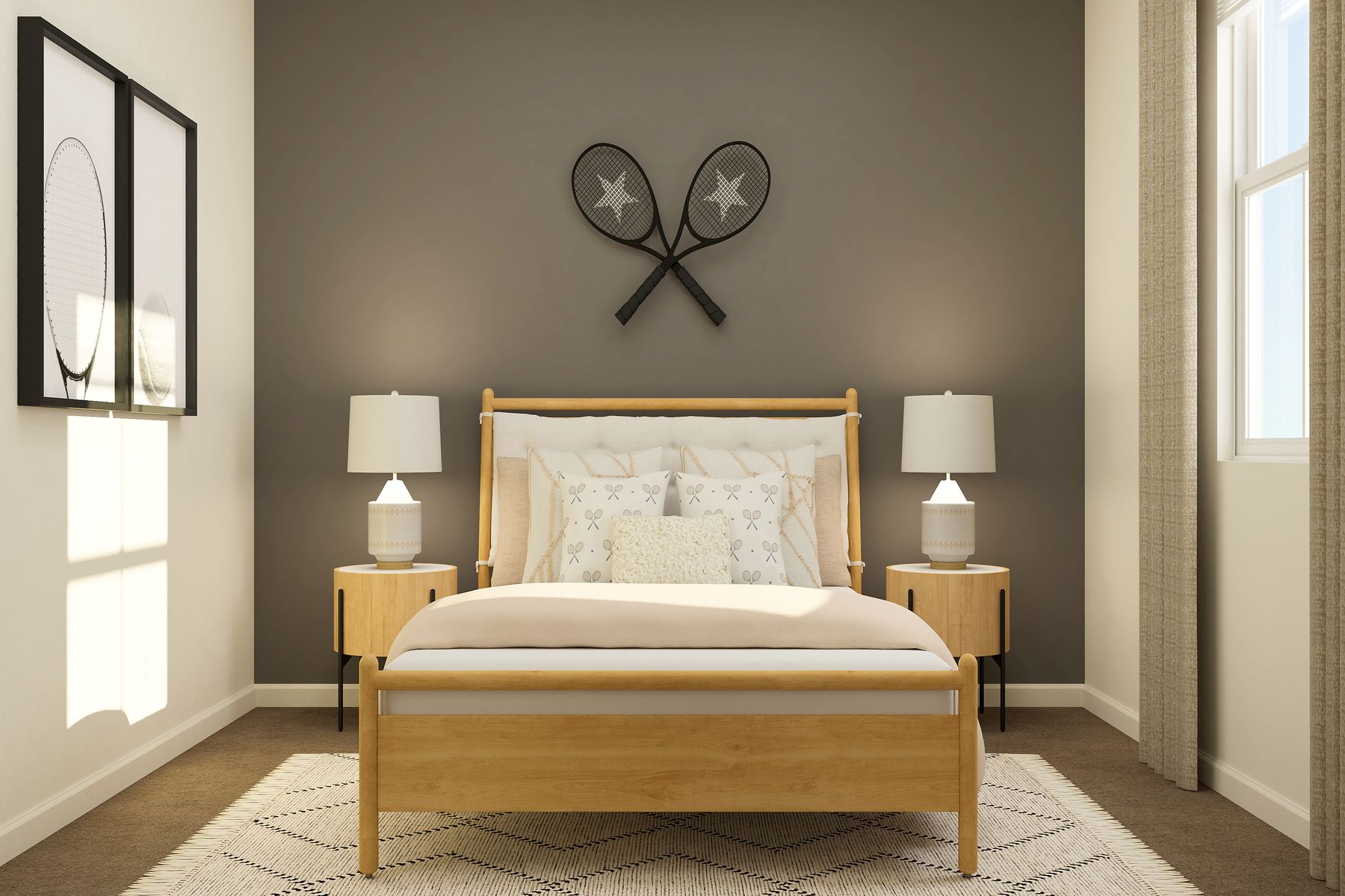 The secondary bedrooms are a great space for a children's bedroom or guest room.