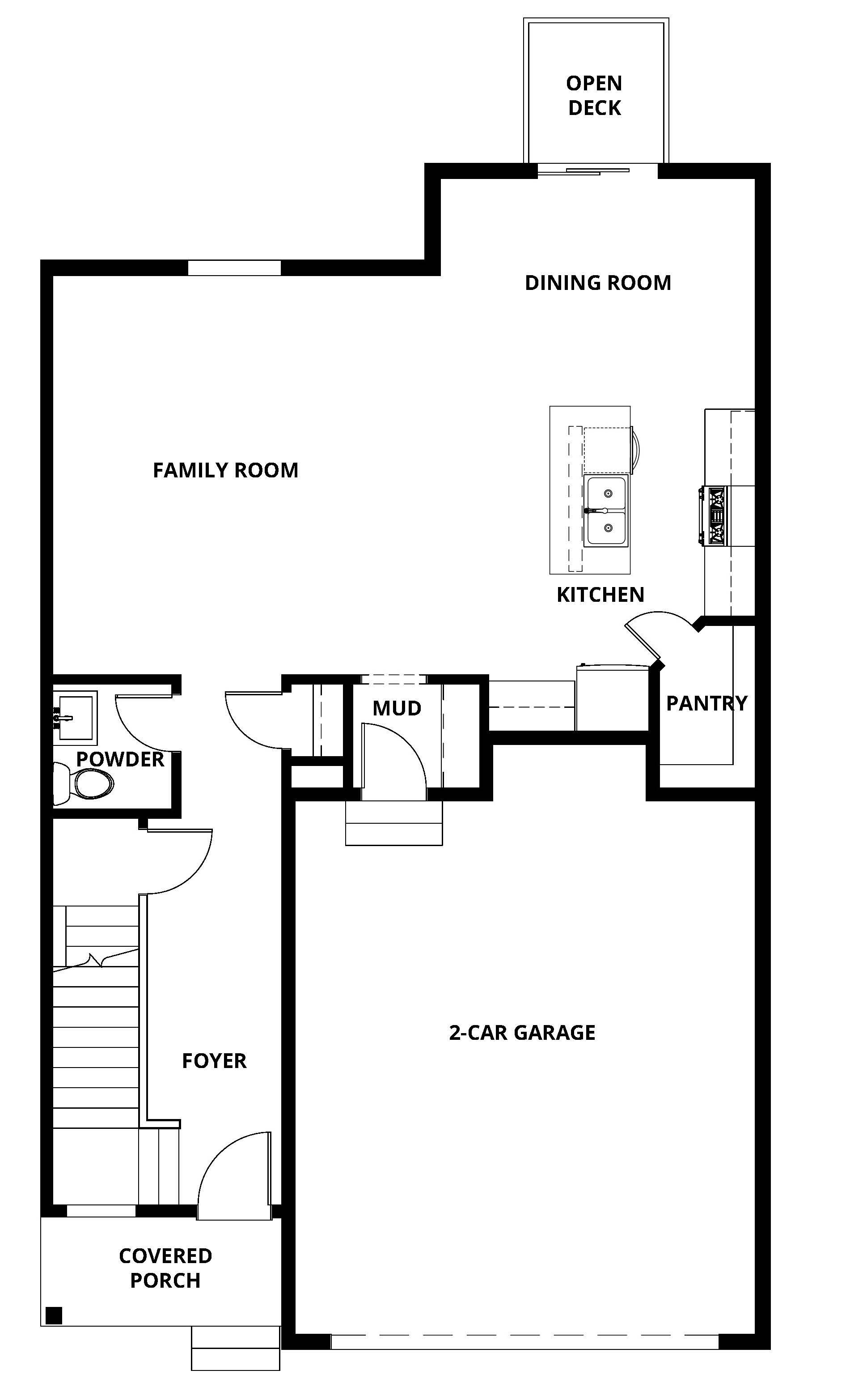 The Granite has open living spaces.