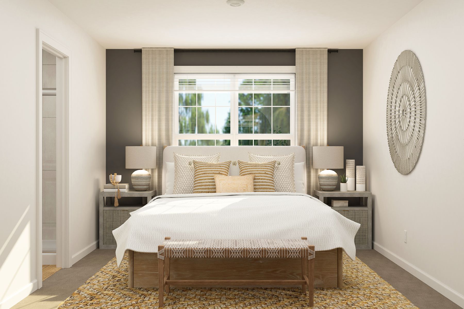 The master bedroom is a peaceful retreat.