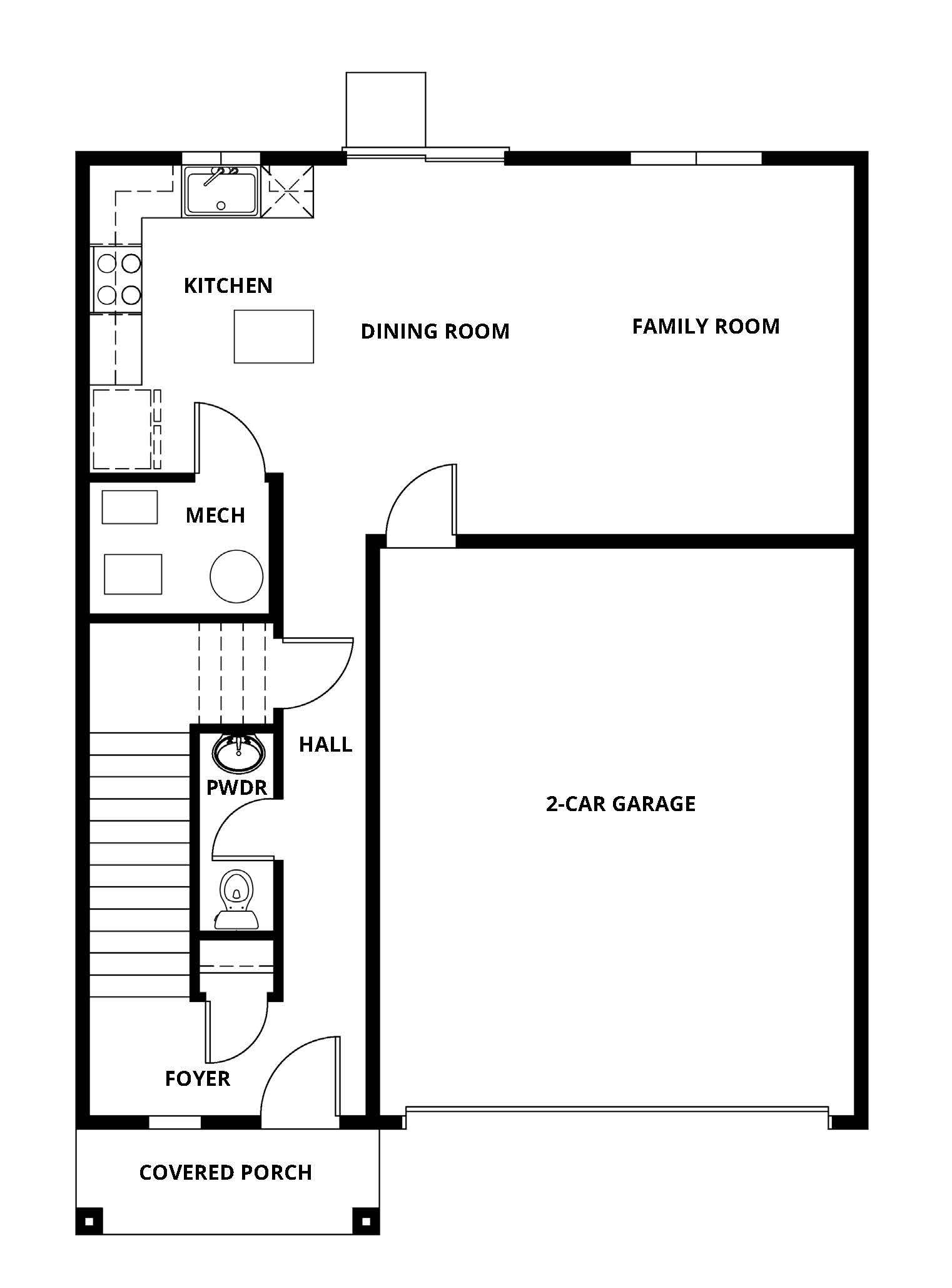The Graham has a chef ready kitchen and spacious family room