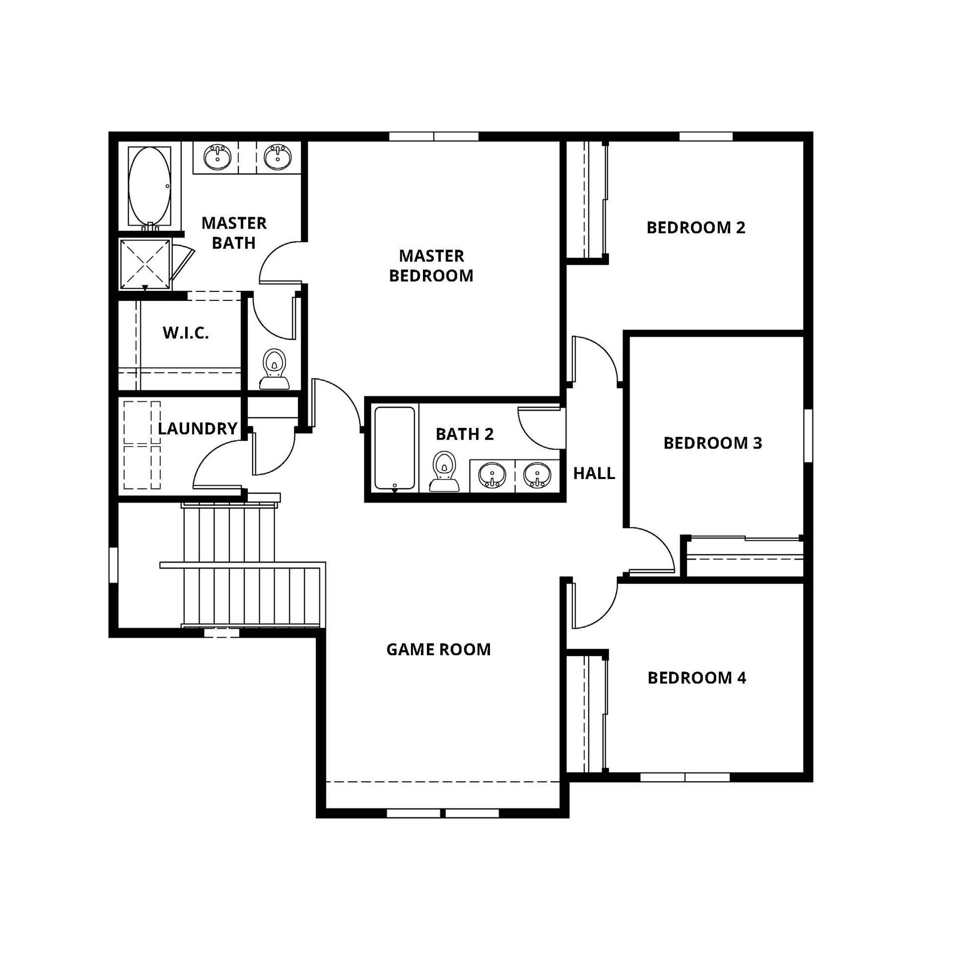 The second floor of the Palmer has the bedrooms!