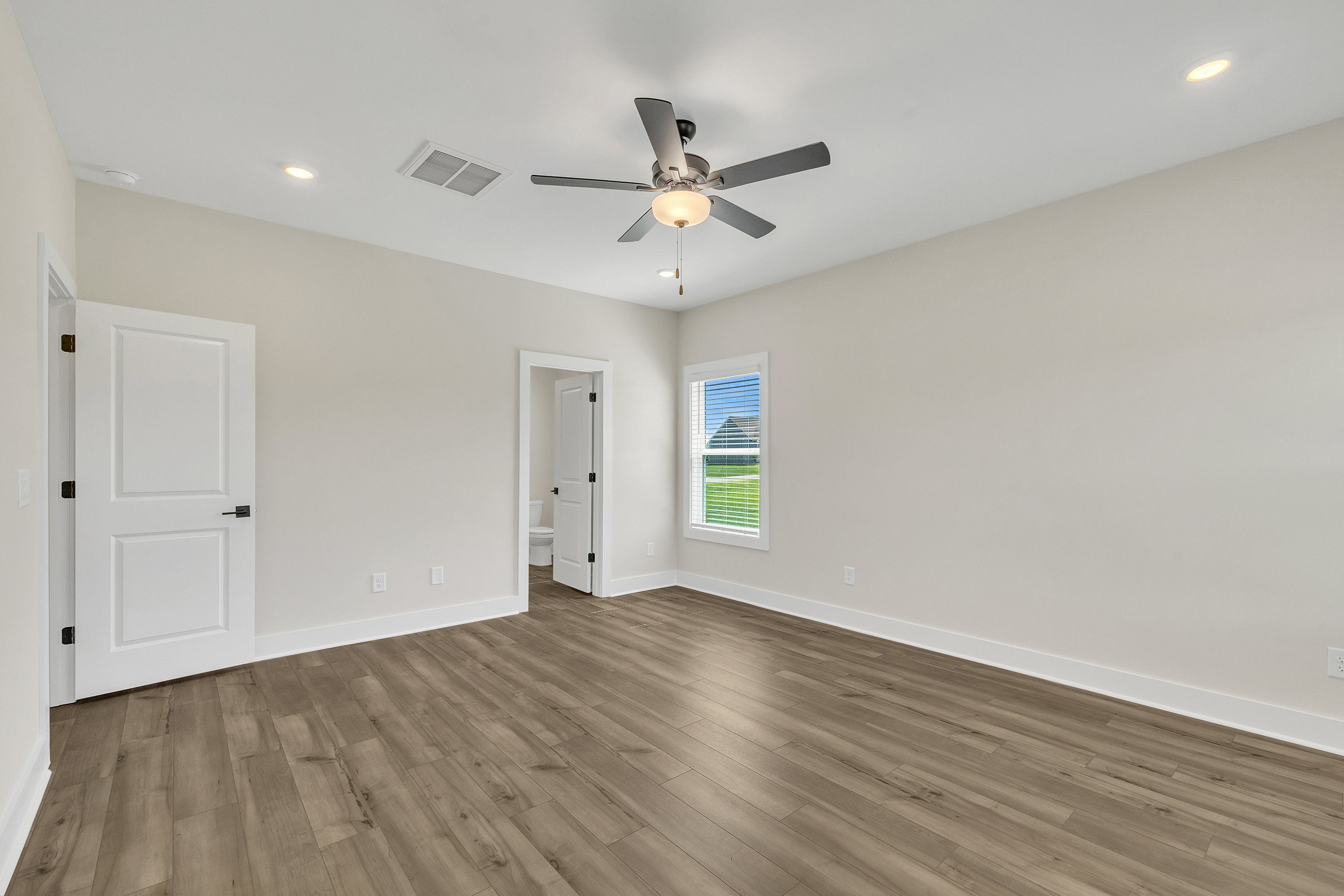 Each bedroom has its own closet.