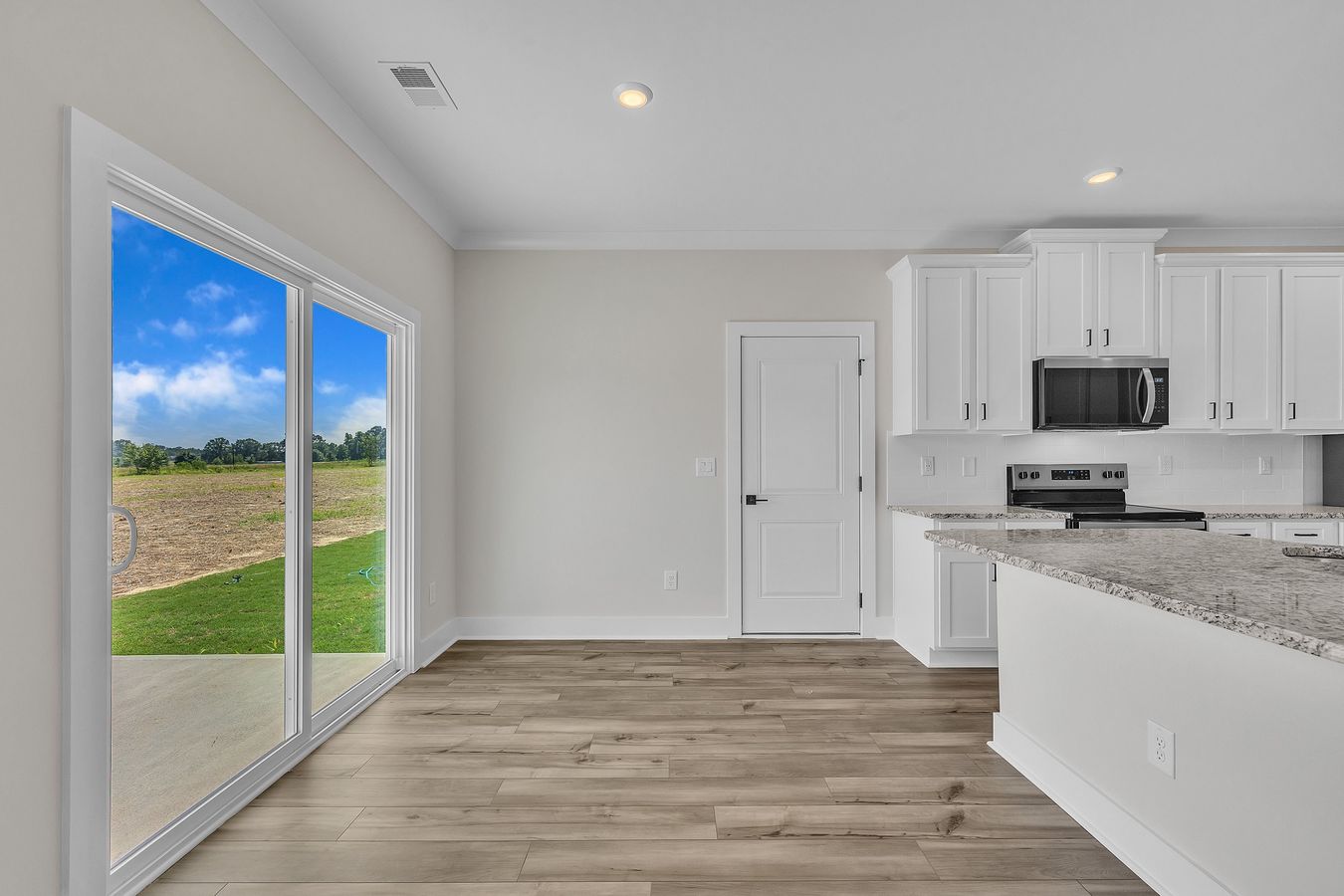 Open-concept living area.