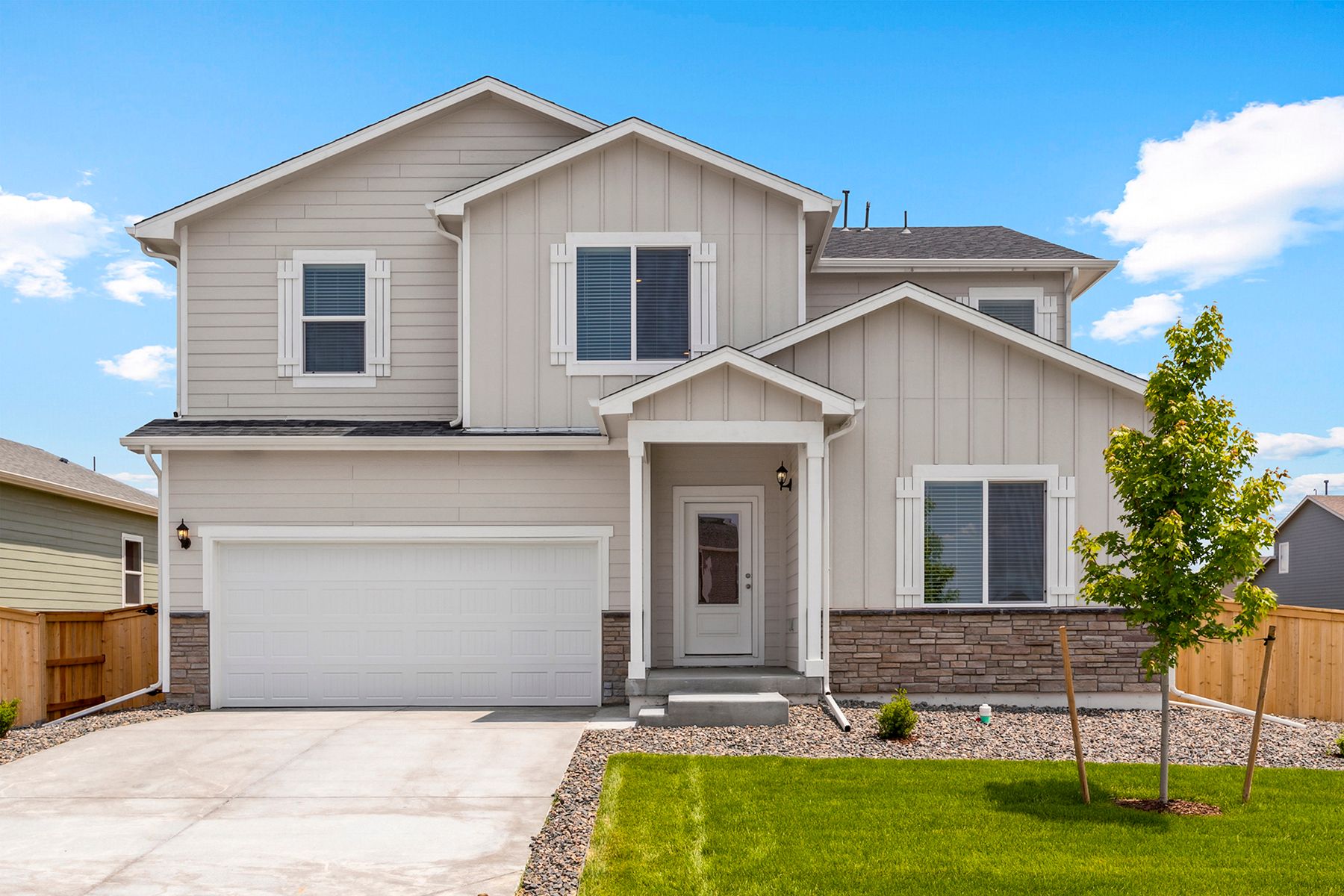 The San Juan is a beautiful two story home.
