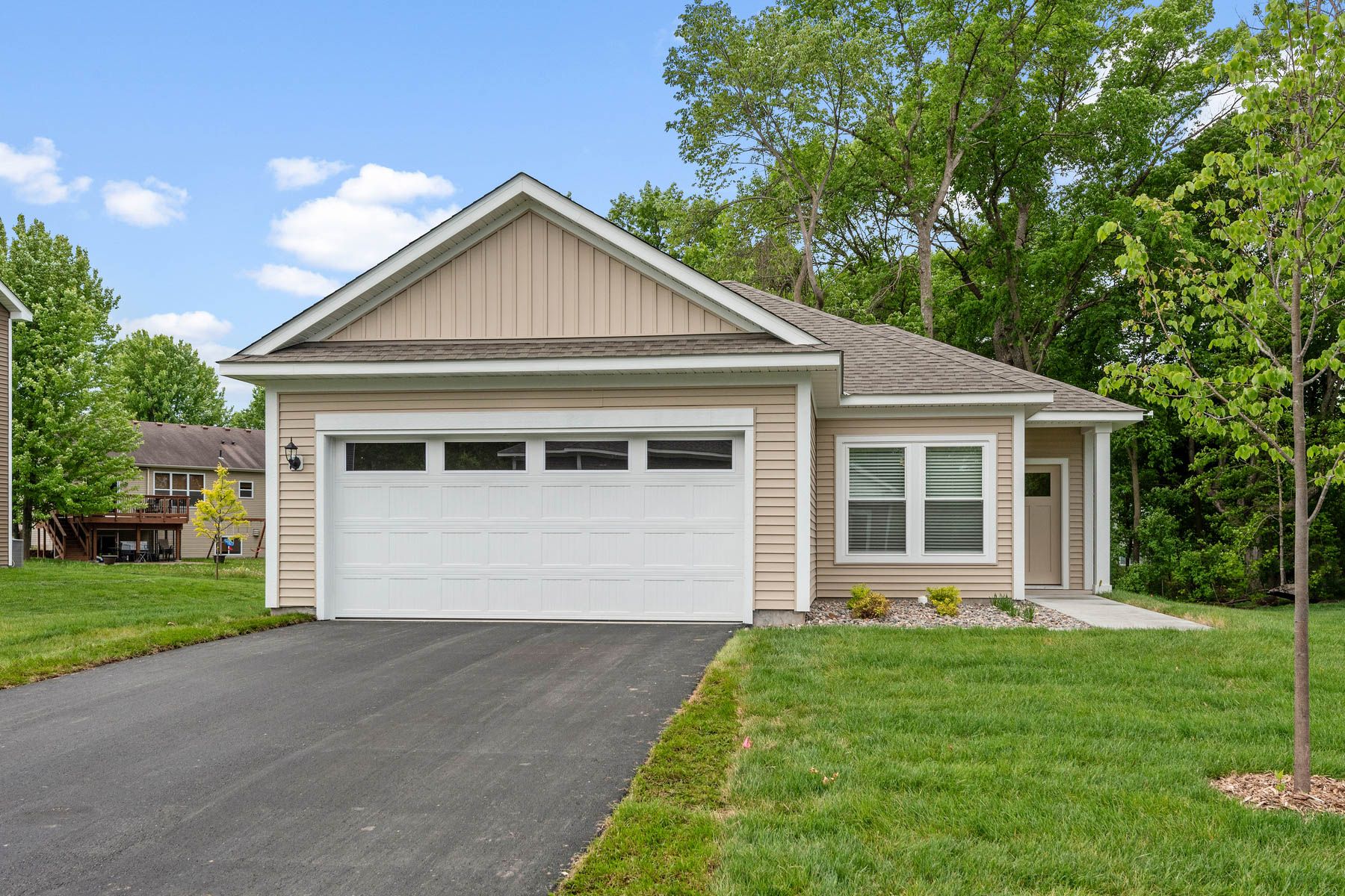 The Cameron is a beautiful single story home with siding.