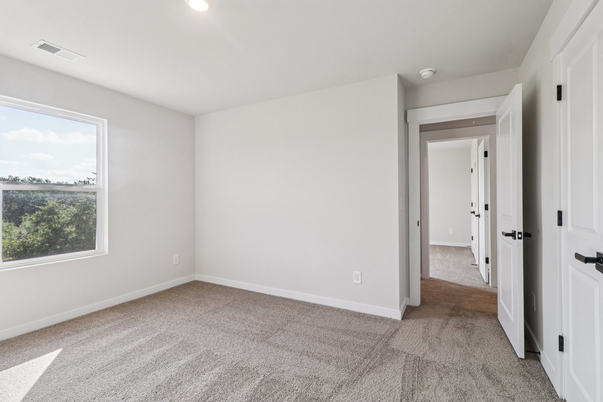 Each bedroom has a closet. 