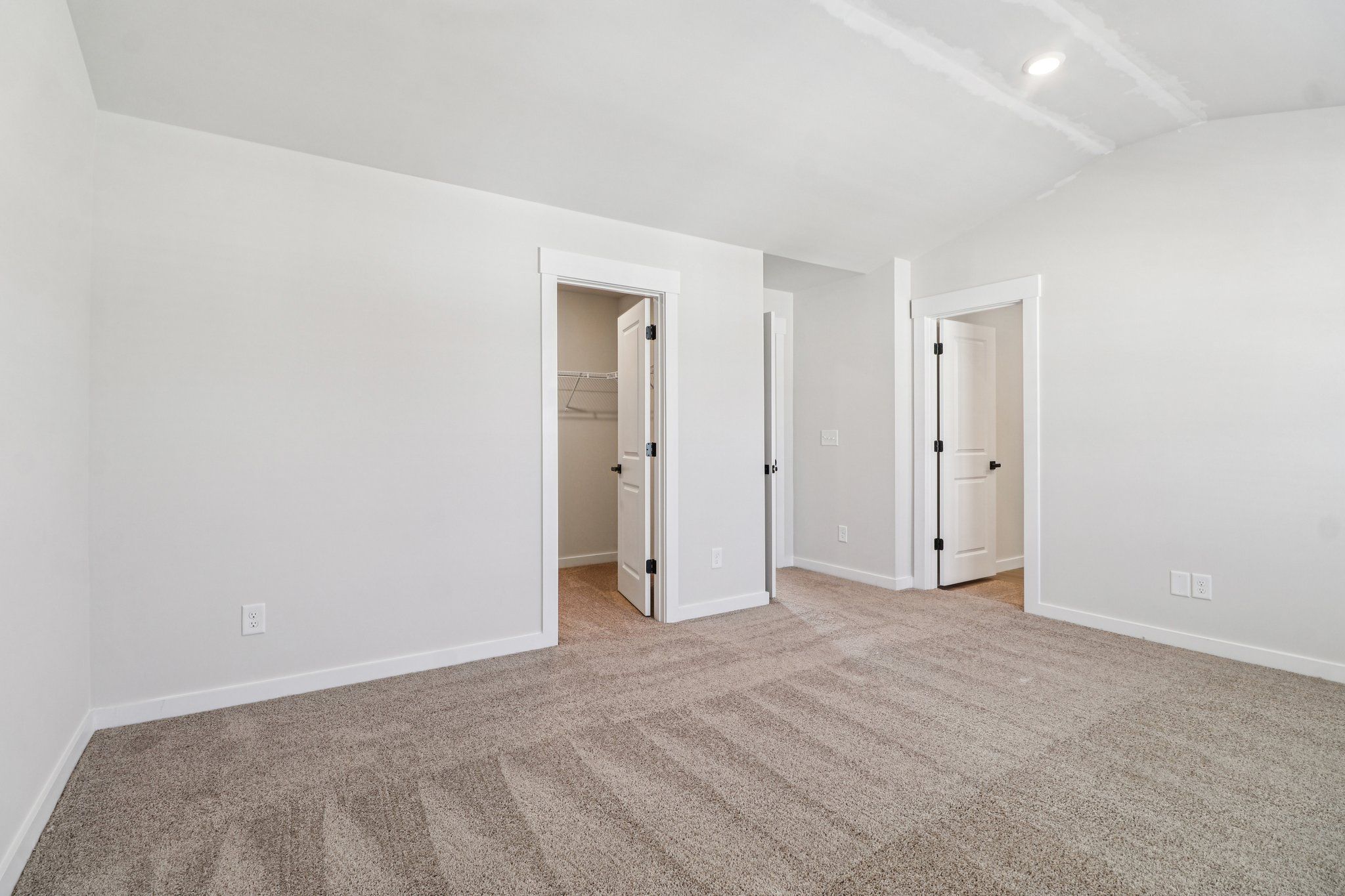 Each room has its own closet