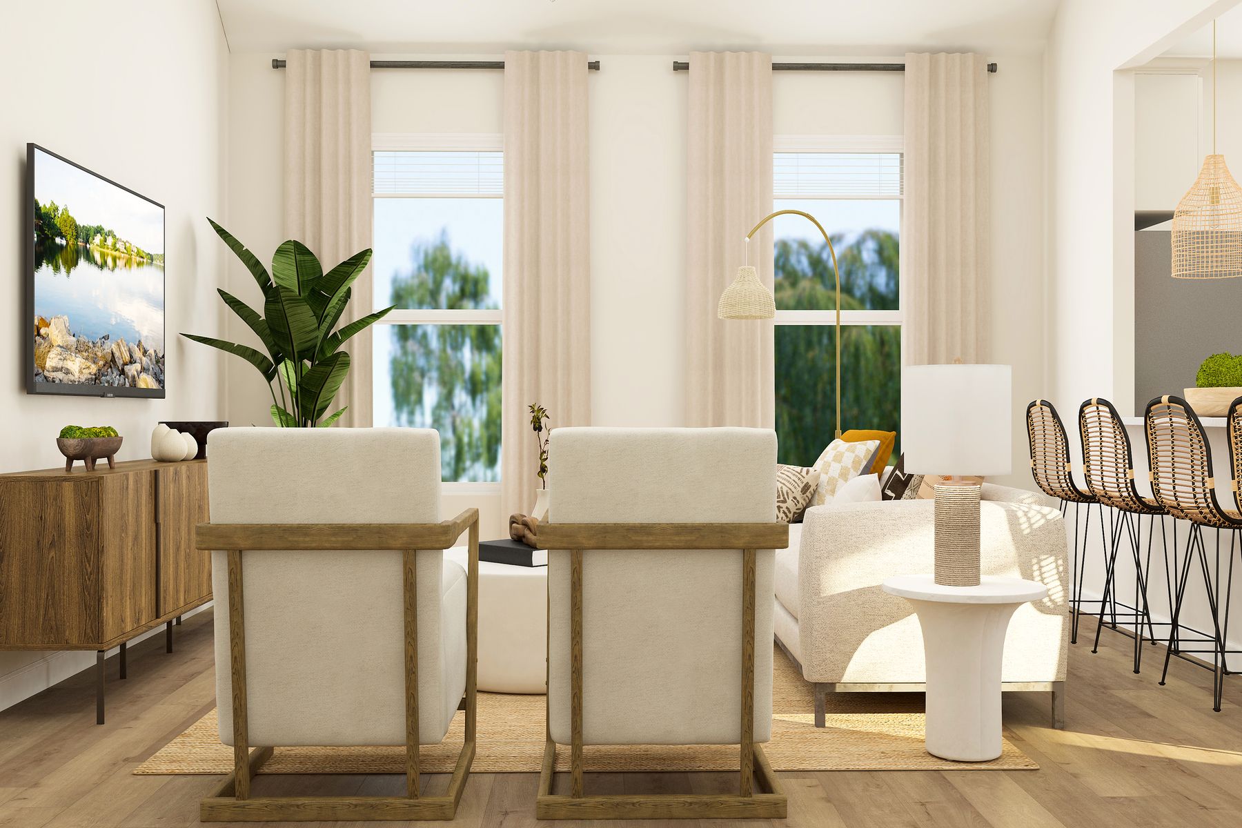 The family rooms are a great space to gather with friends and family.