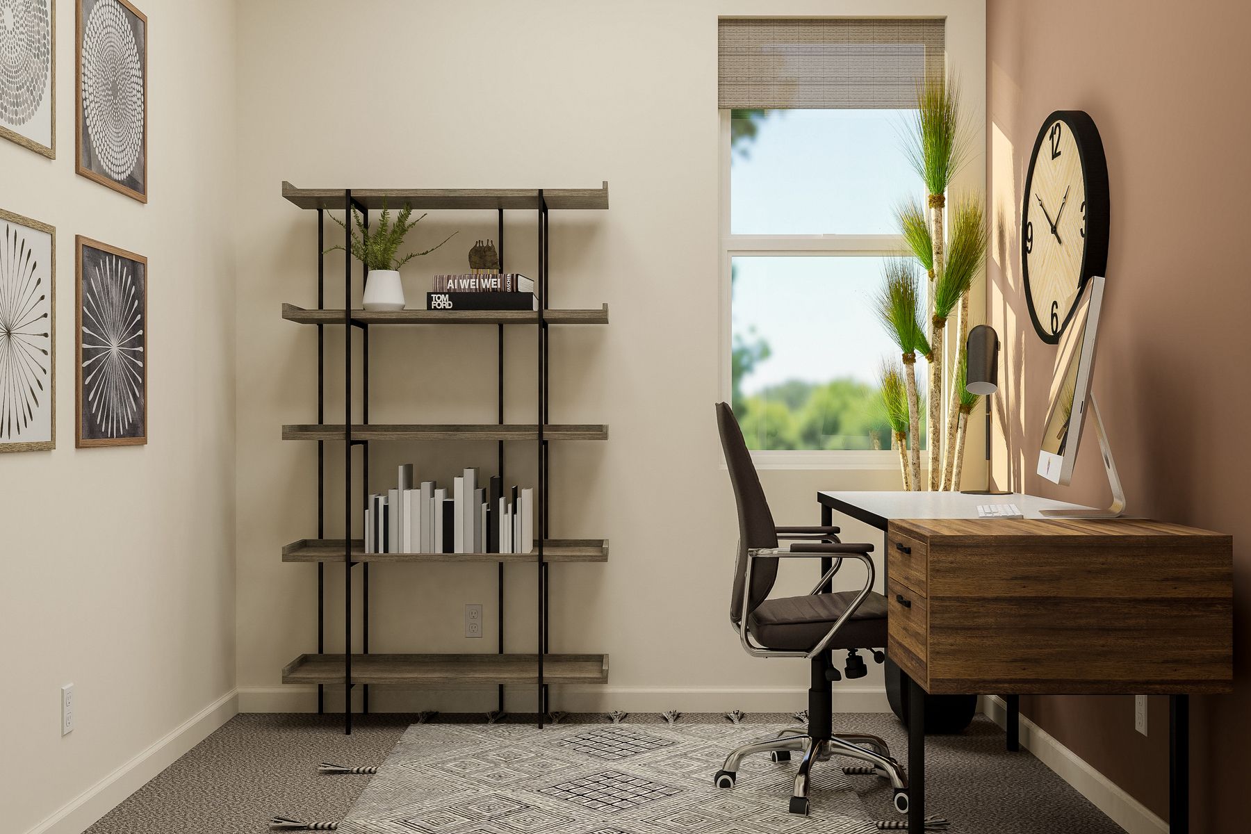 The flex room in the Sabine is a great space for an at-home office or study.