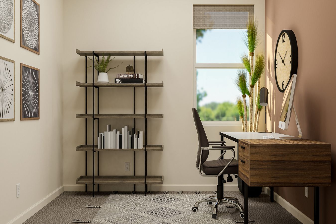 The flex room in the Sabine is a great space for an at-home office or study.