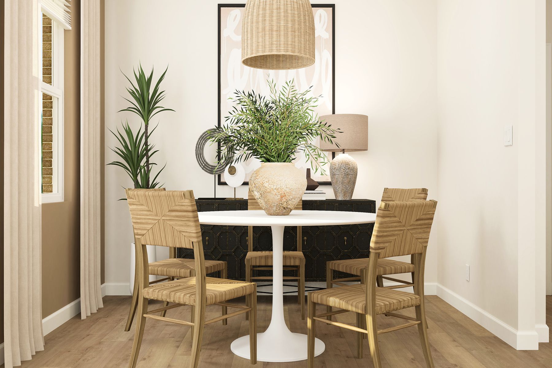 Enjoy having an intimate space to sit down to dinner with family each night.