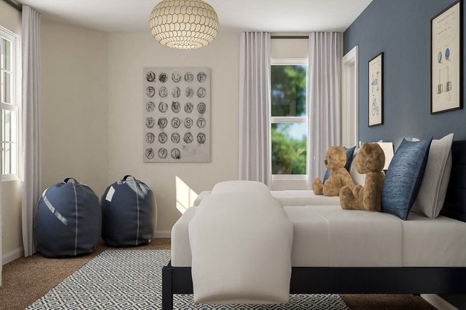 The secondary bedrooms are great spaces for nurseries or children's bedrooms.