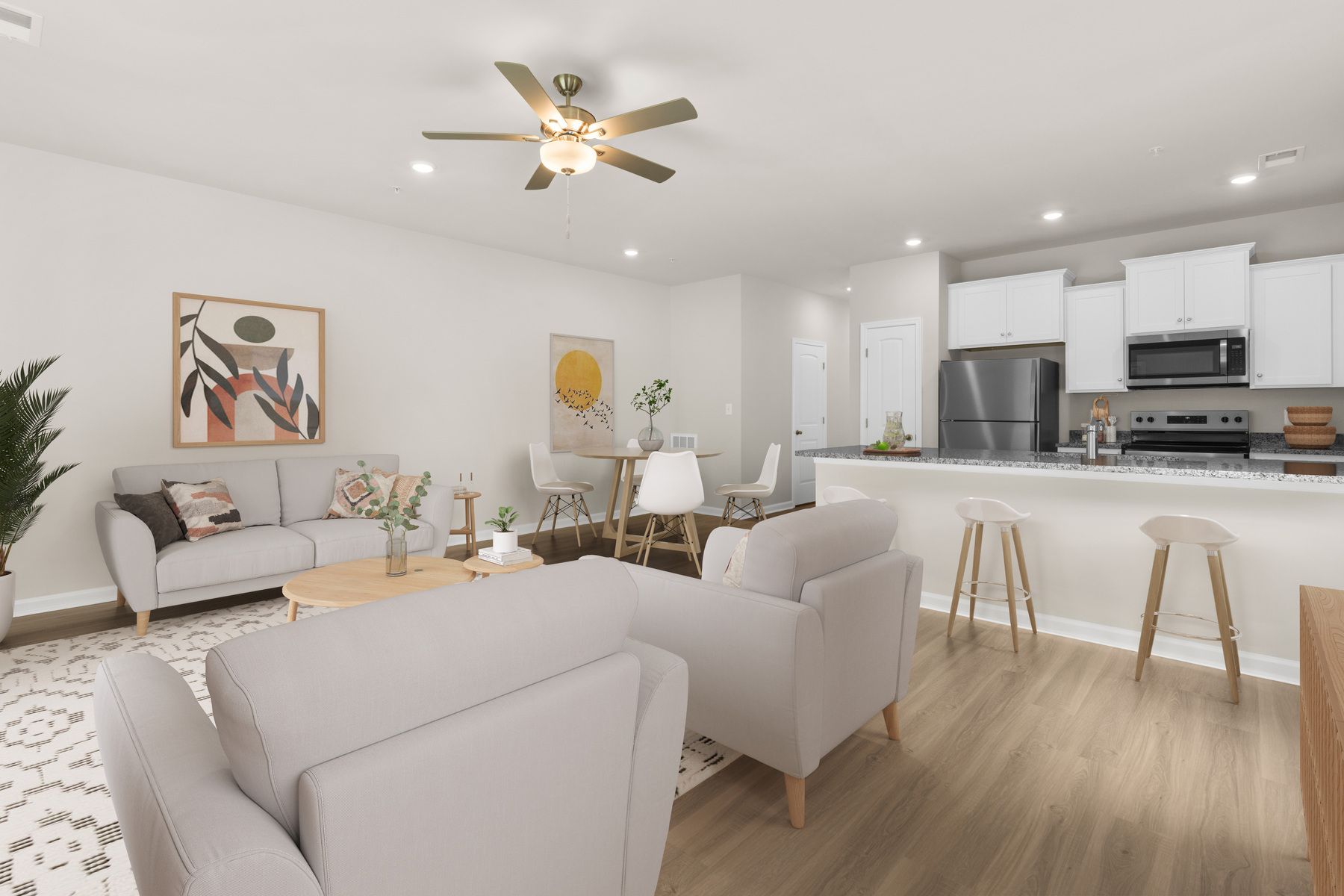 Spacious living room