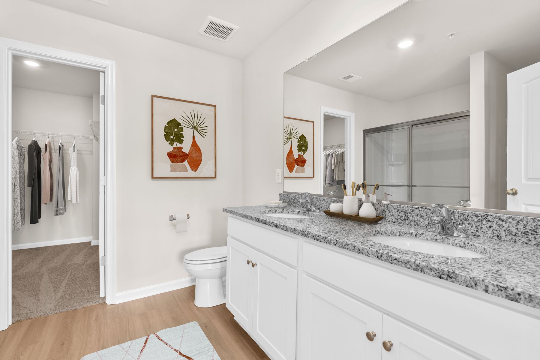The master bathroom